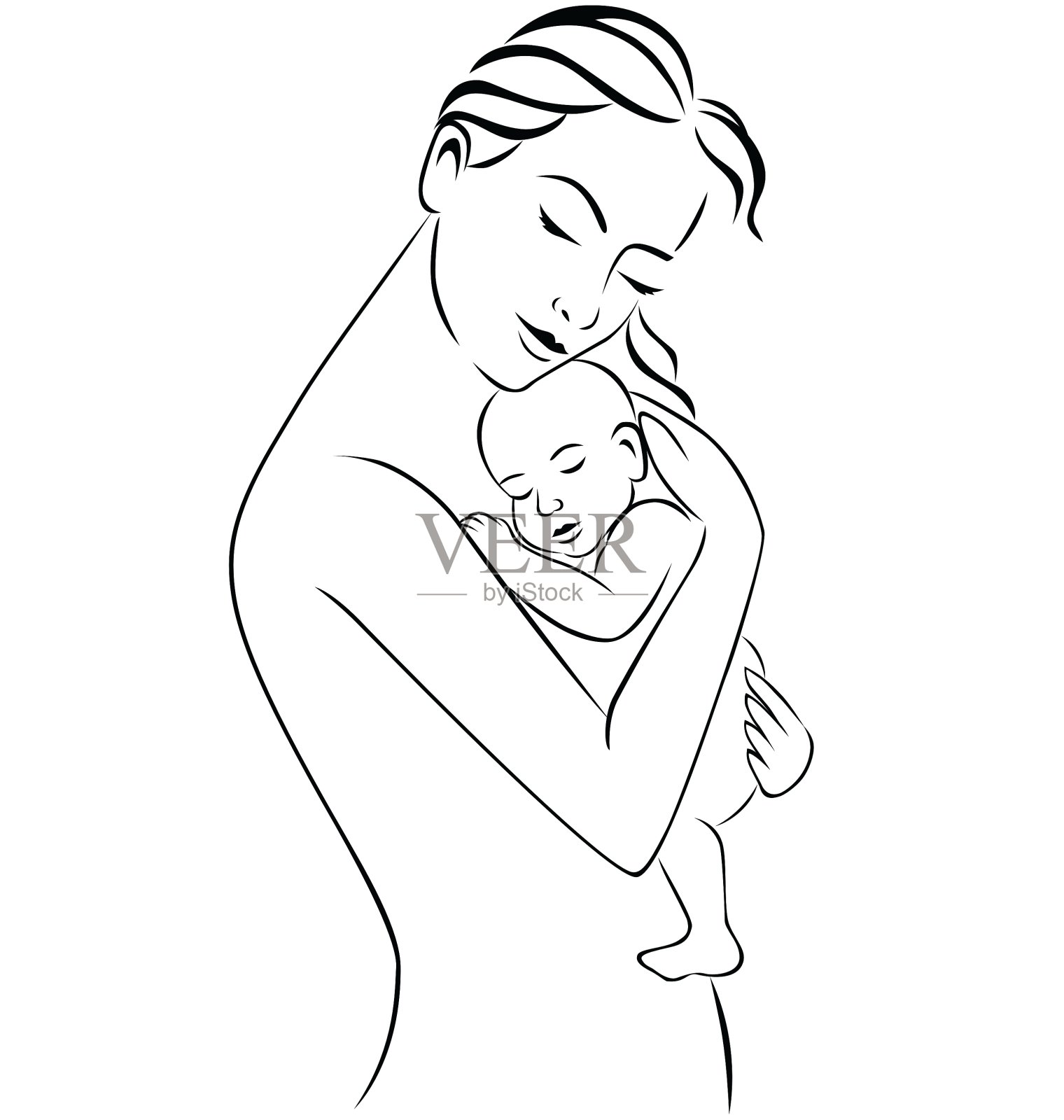 母亲和婴儿设计元素图片