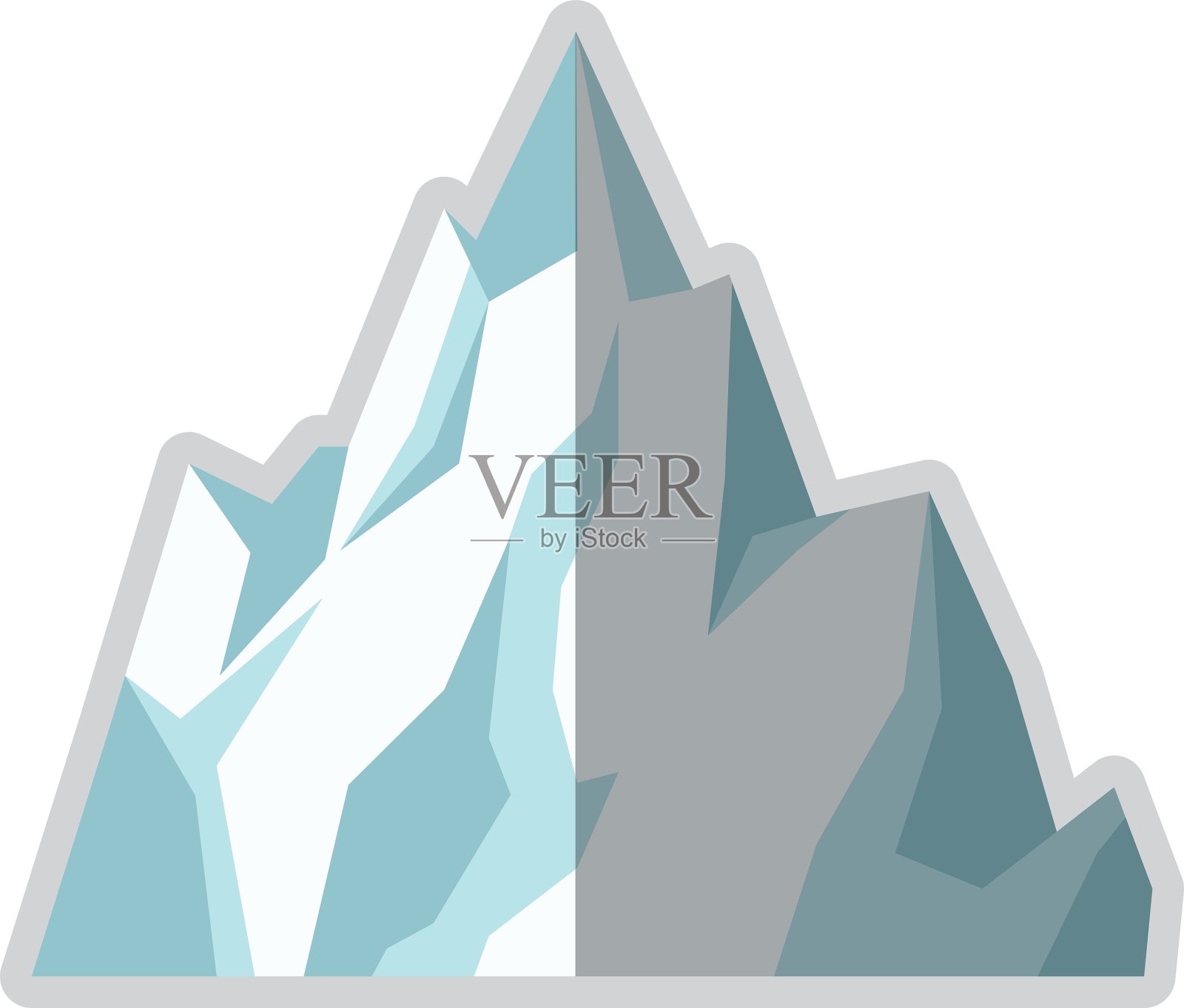 冰山图标插画图片素材