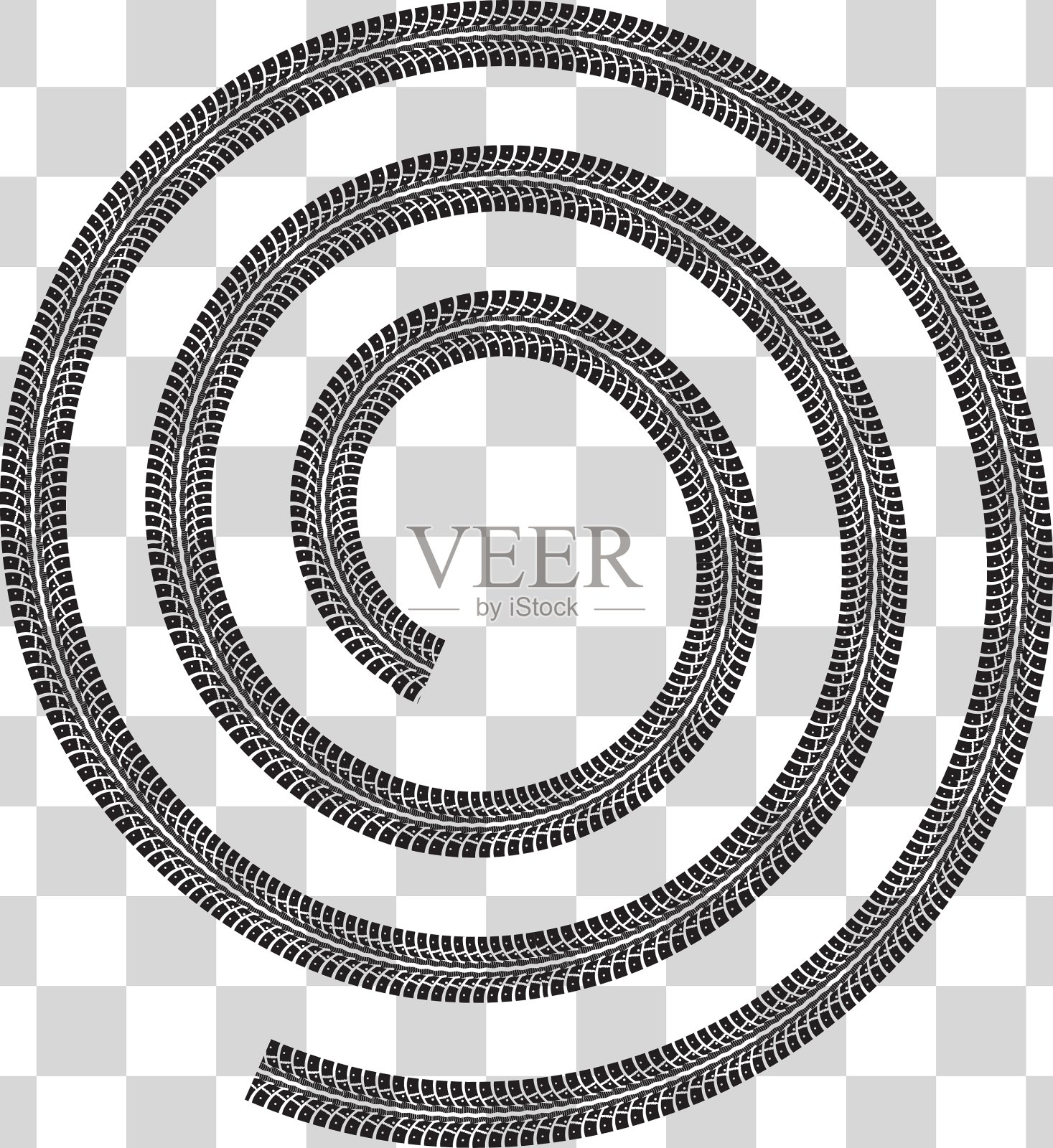 轮胎的痕迹插画图片素材