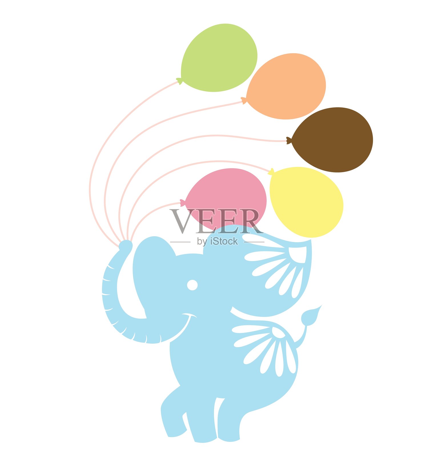 大象插画图片素材