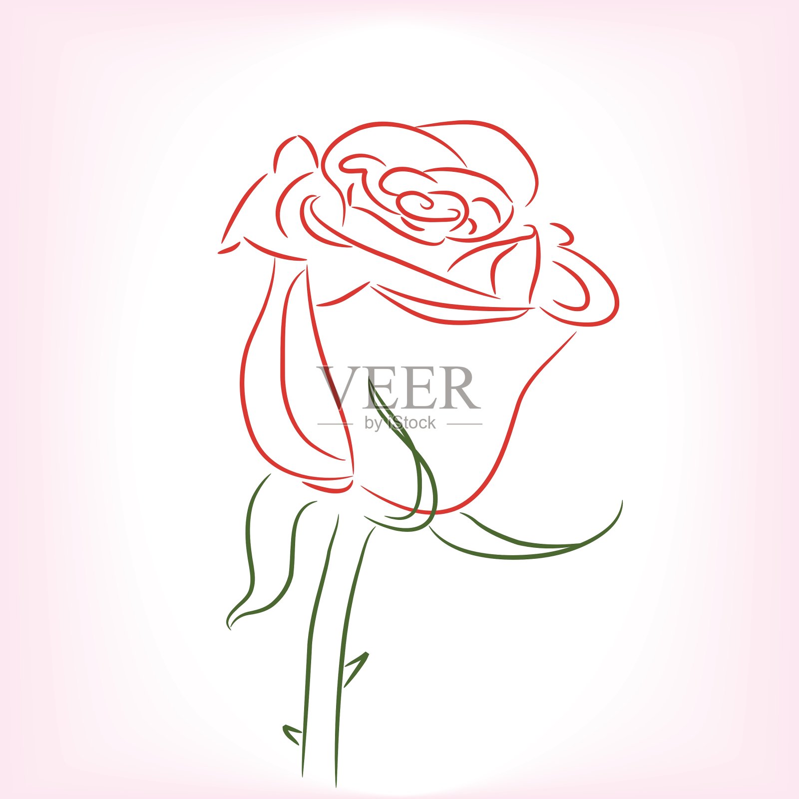 玫瑰插画图片素材