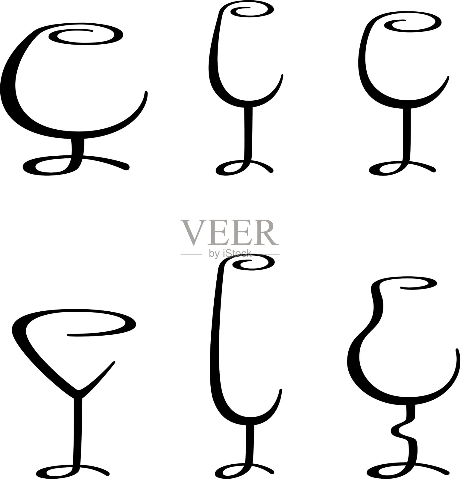 书法的眼镜设计元素图片