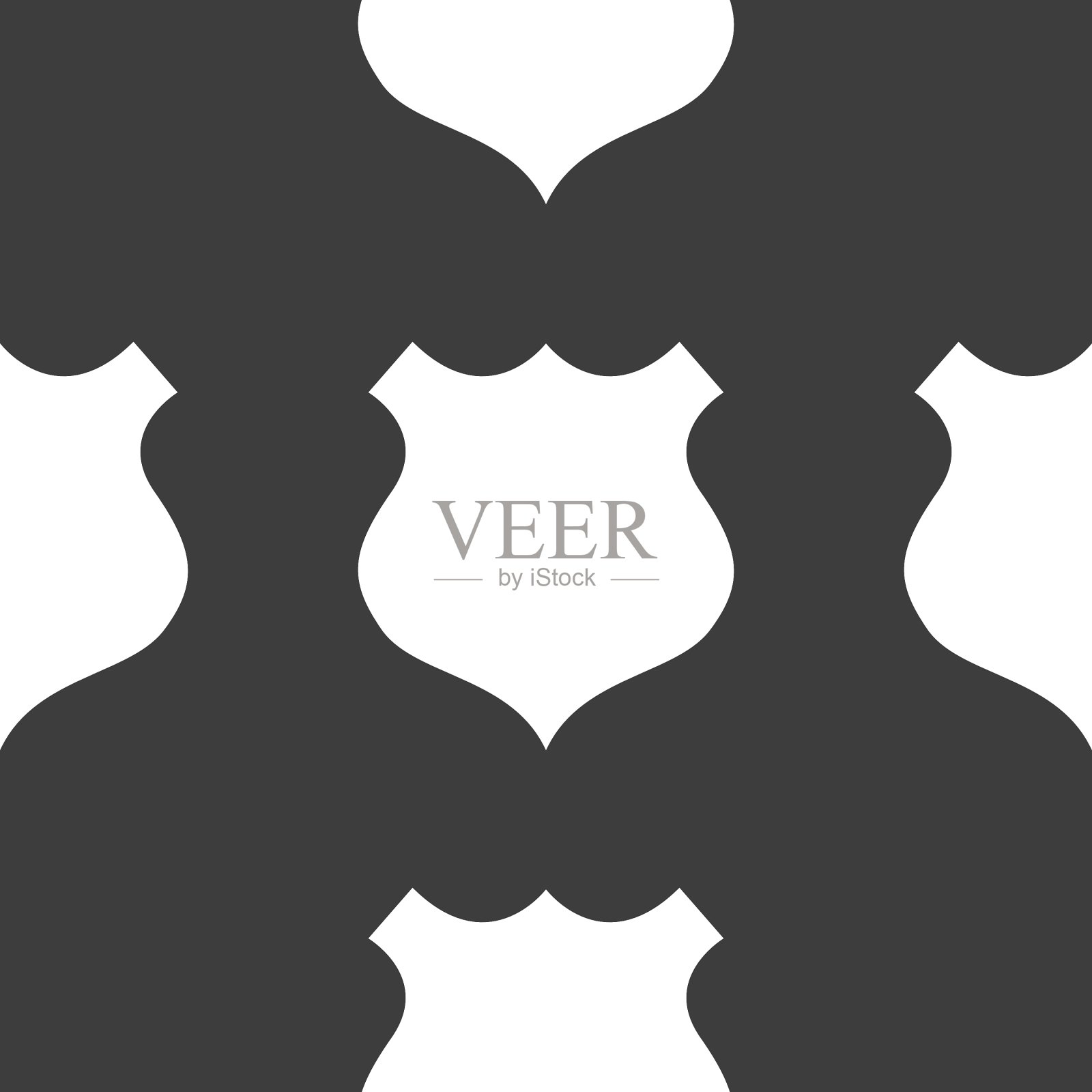 盾网图标平面设计无缝灰色图案插画图片素材