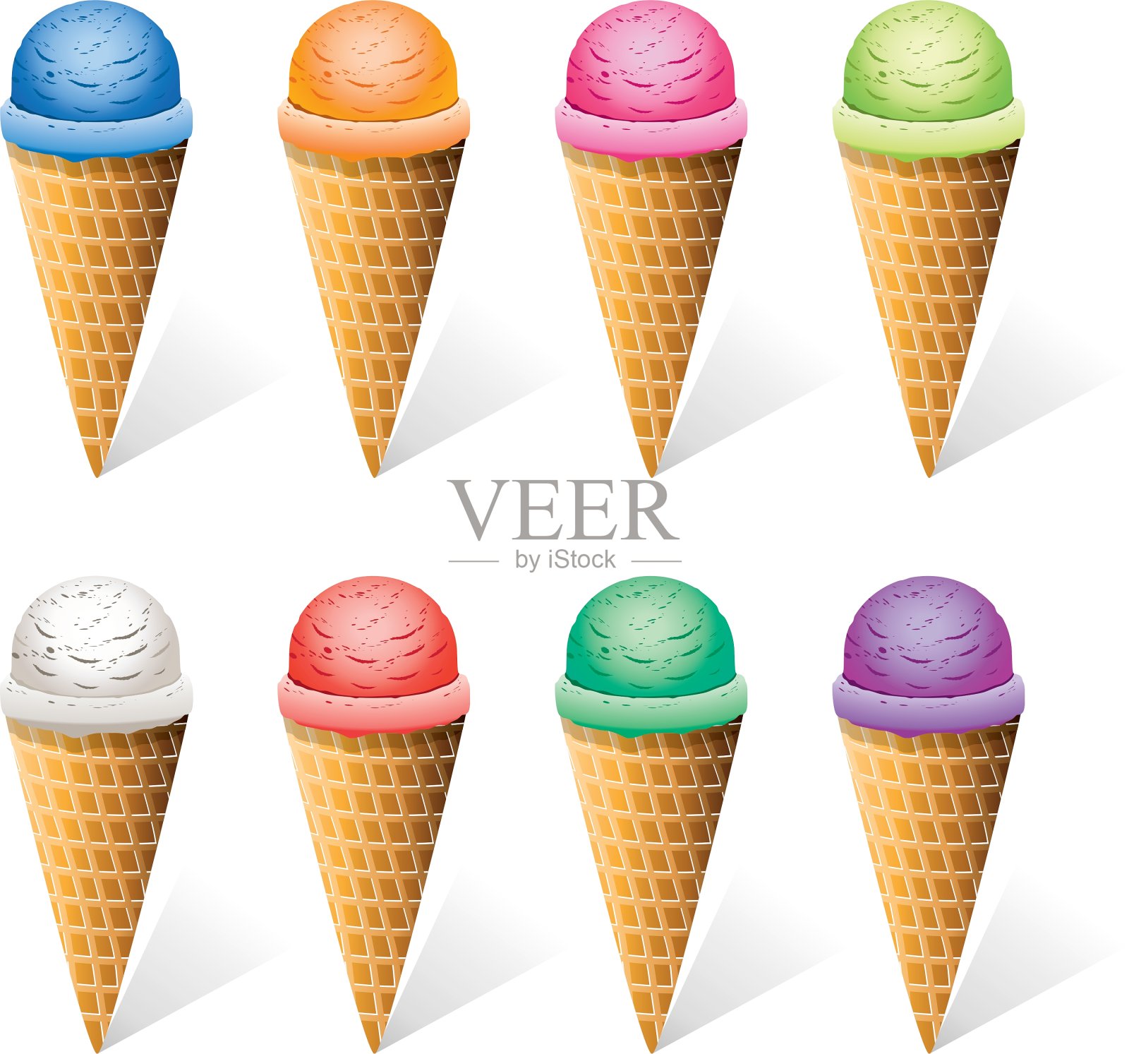 冰淇淋锥插画图片素材