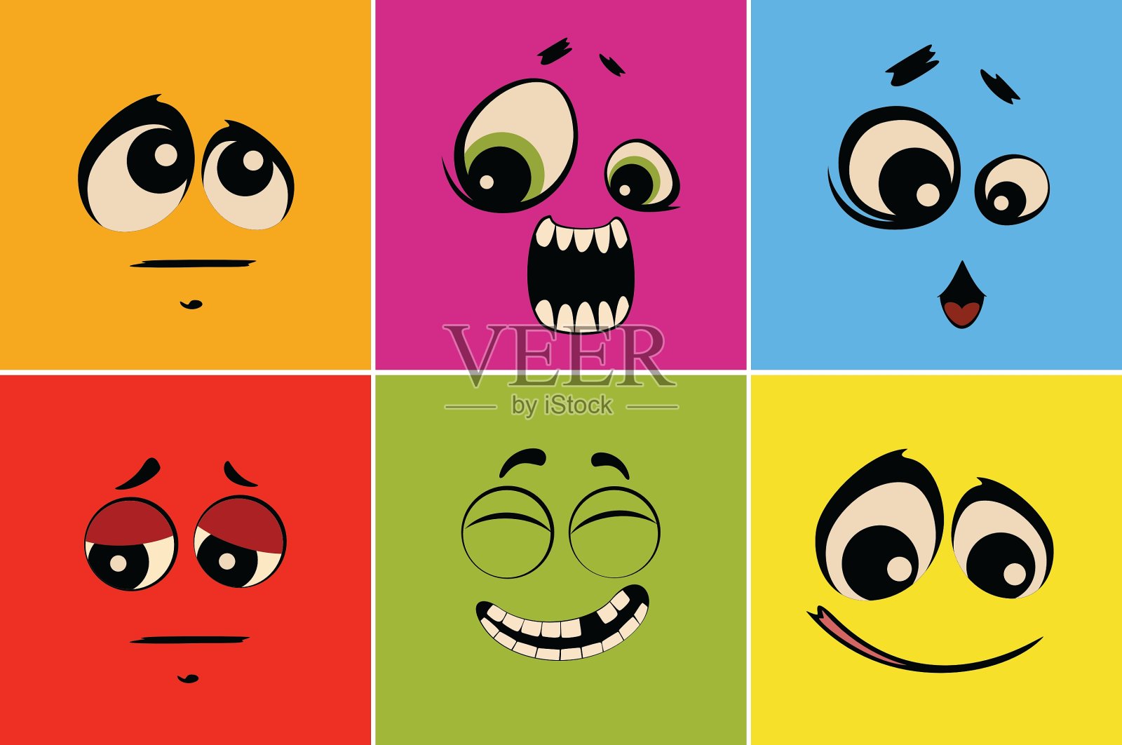 卡通眼睛插画图片素材