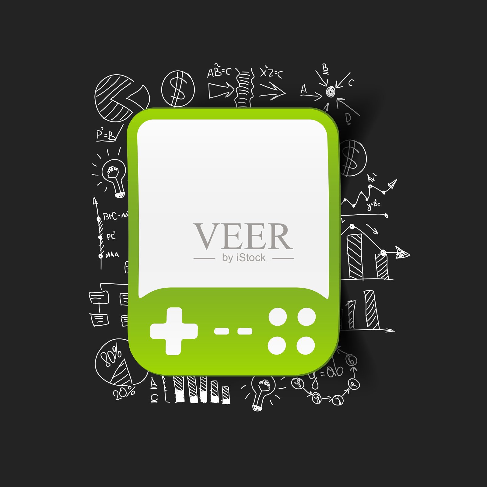 绘制业务公式操纵杆插画图片素材