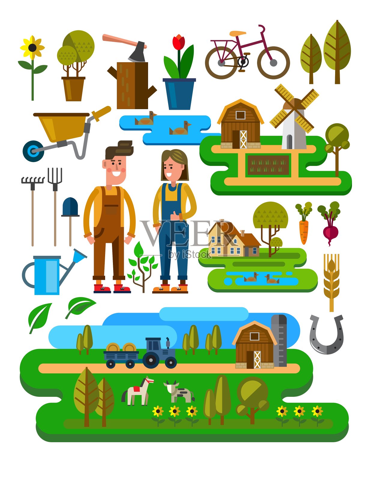 农业和农业设计元素图片