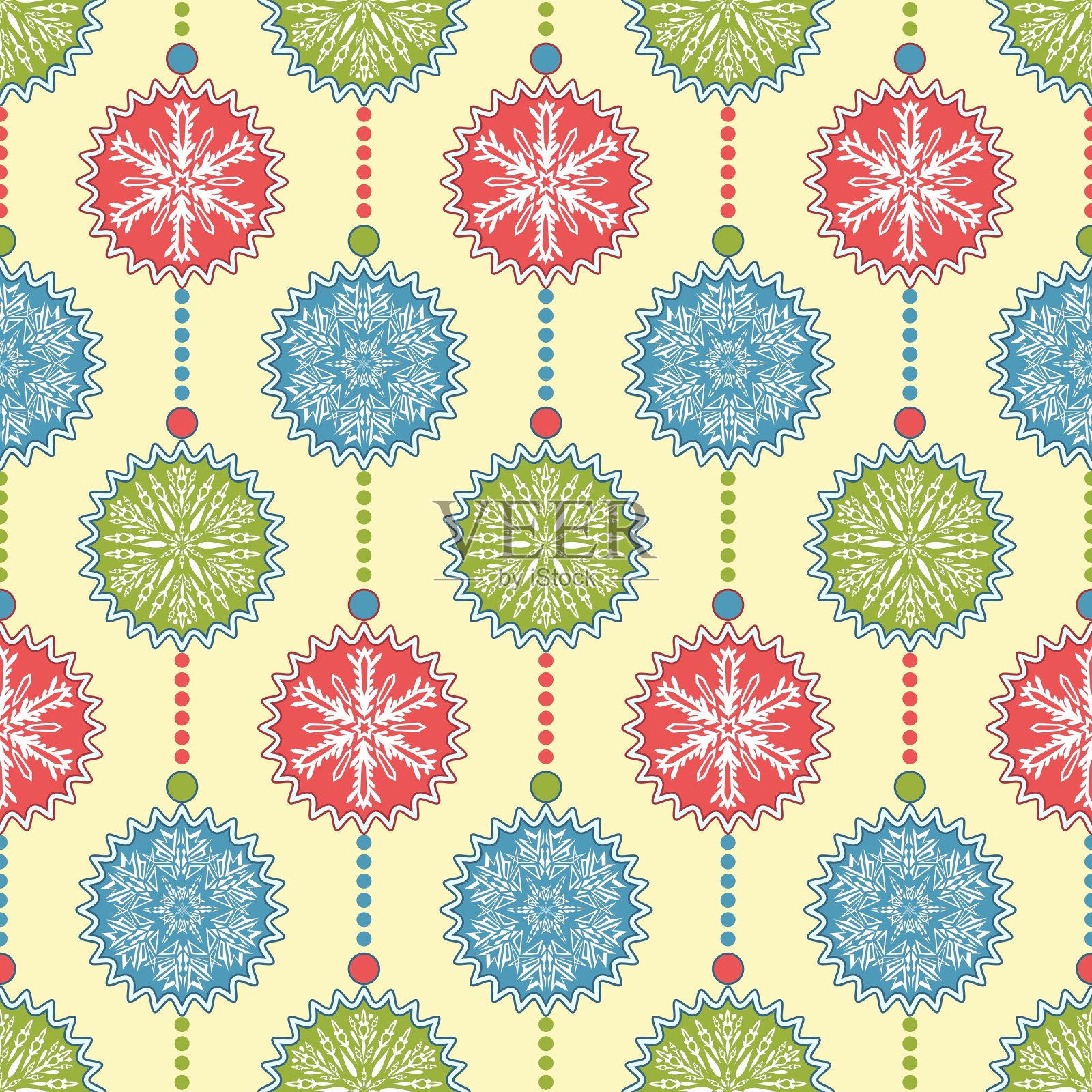 圣诞雪花插画图片素材