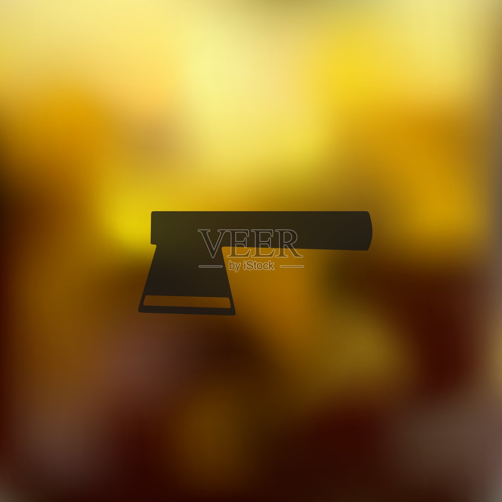 斧头图标上模糊的背景插画图片素材