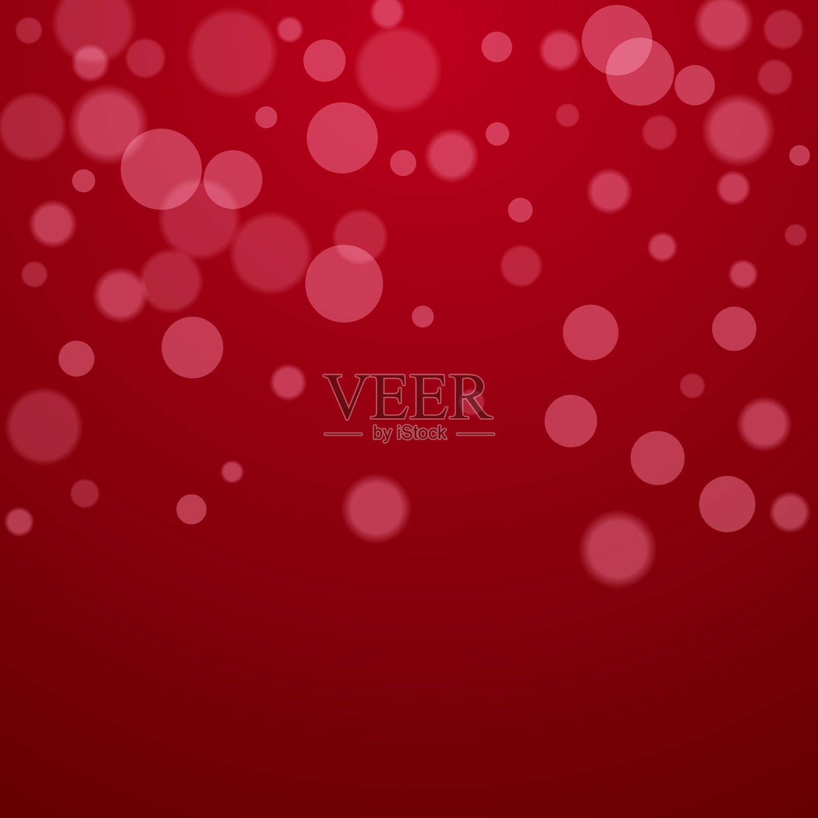 红色的情人节背景与圆圈插画图片素材