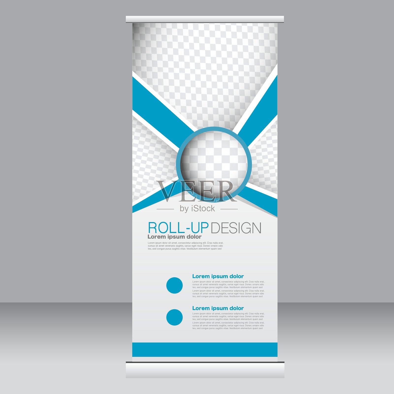 卷起横幅站模板设计模板素材