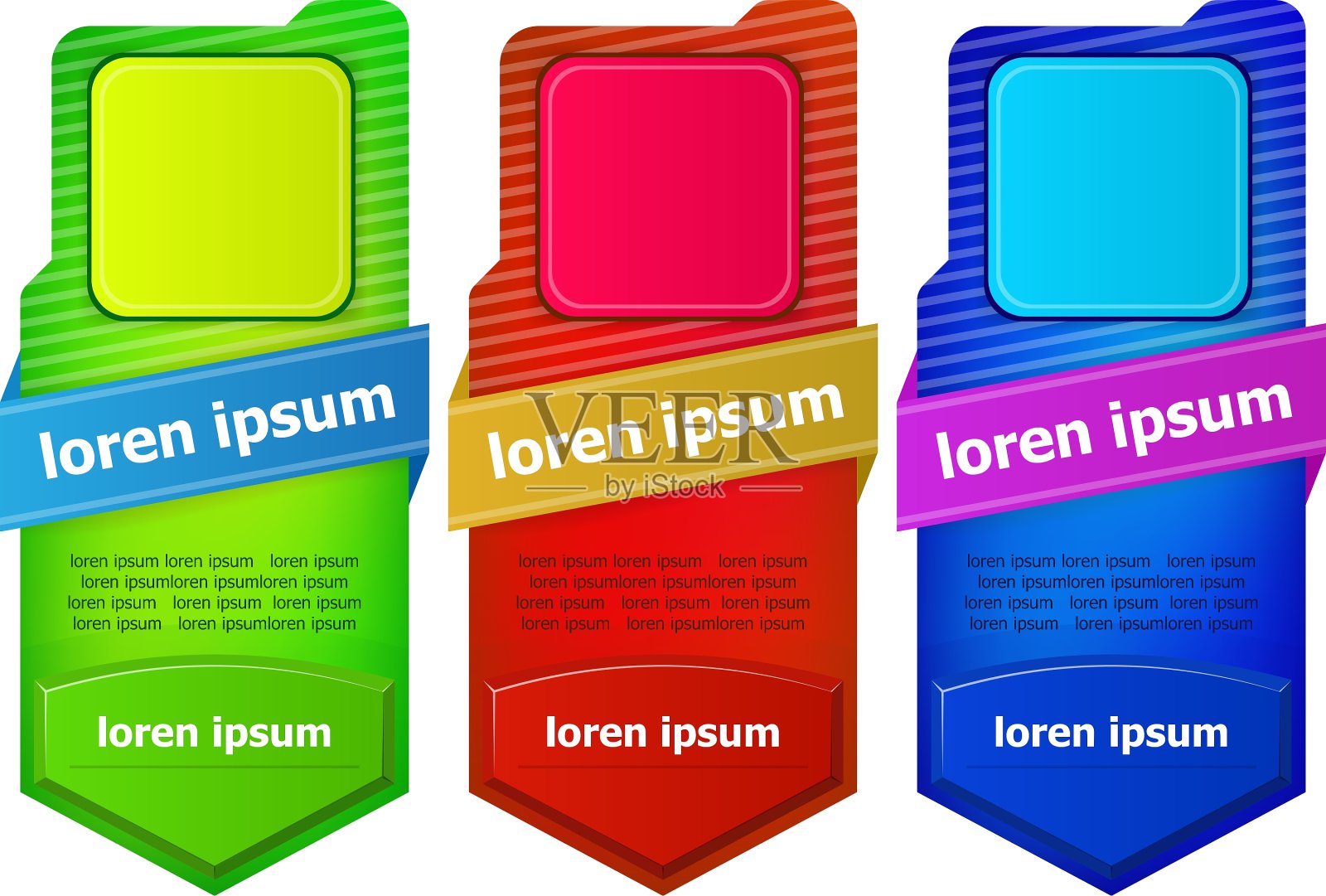 带有按钮的抽象网页横幅插画图片素材