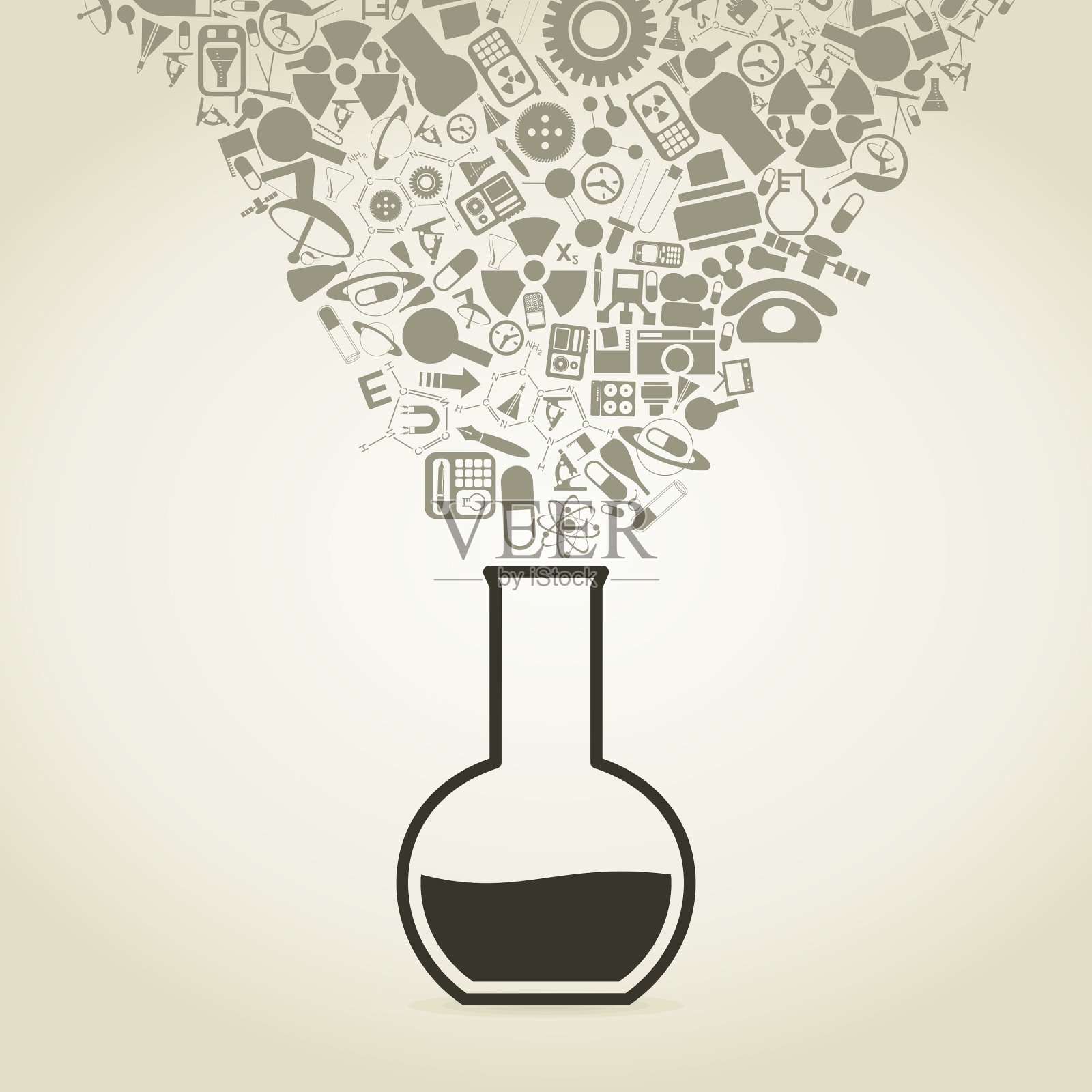 可爱的手绘图标插画图片素材