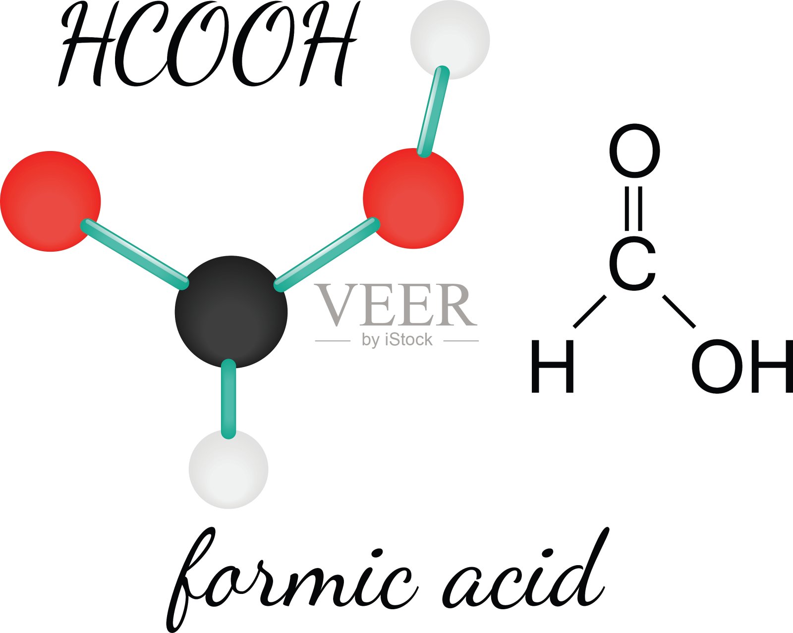 甲酸分子插画图片素材