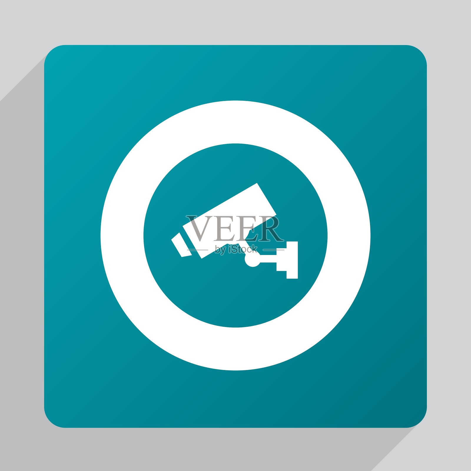 平面安防摄像头图标图标素材