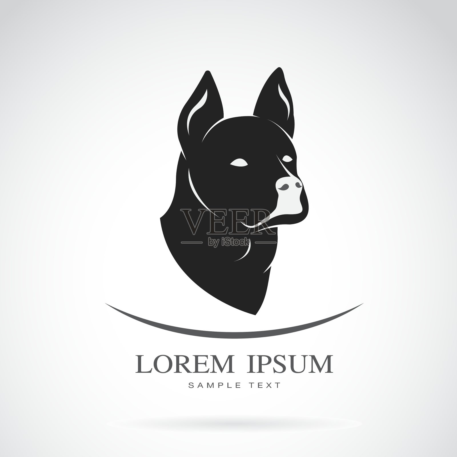 狗的头插画图片素材