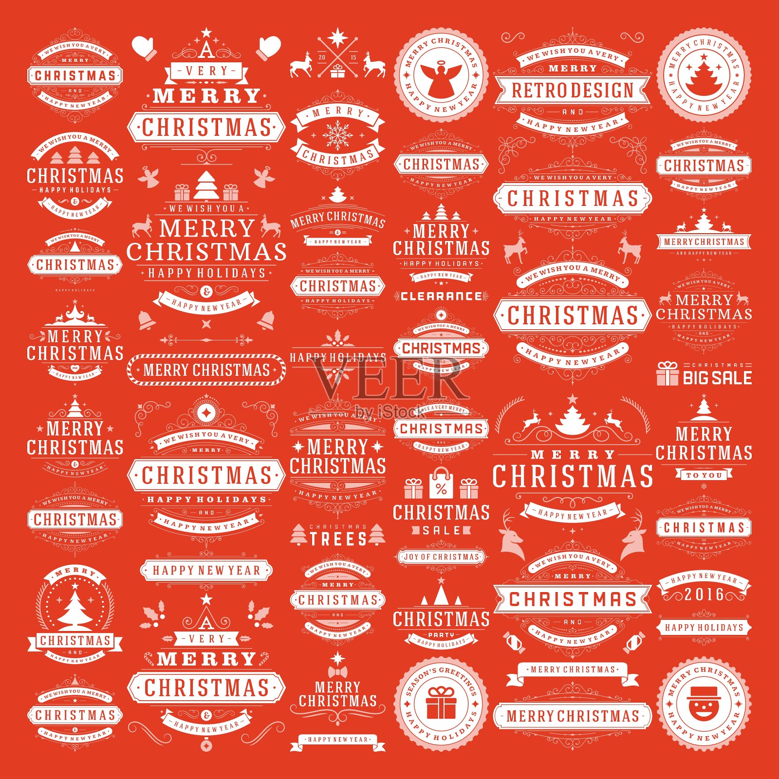 圣诞装饰设计元素插画图片素材