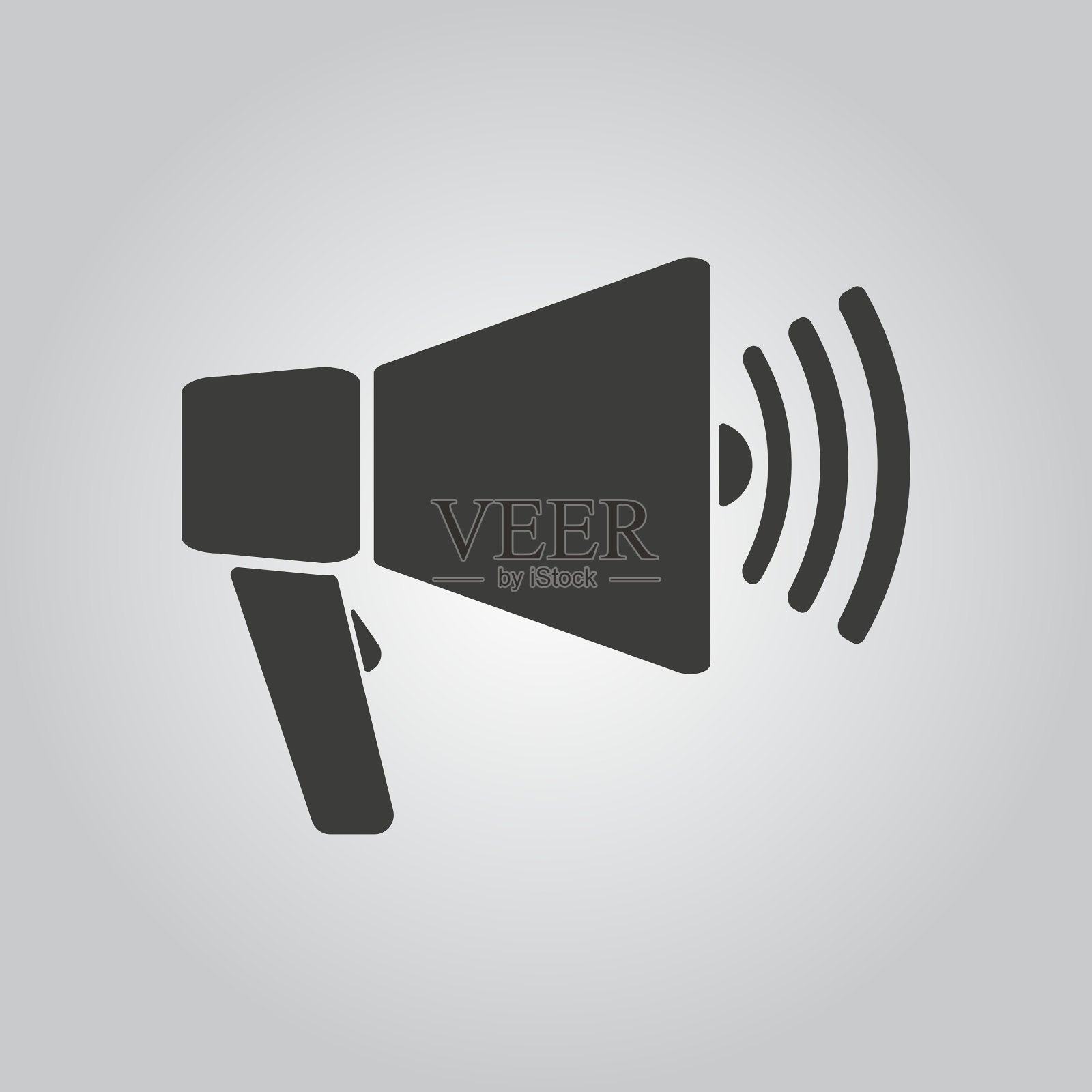 扩音器图标，扩音器标志插画图片素材