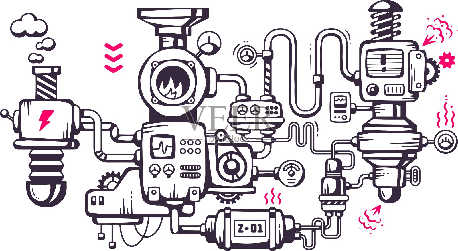 操作机械的行业背景设计元素图片