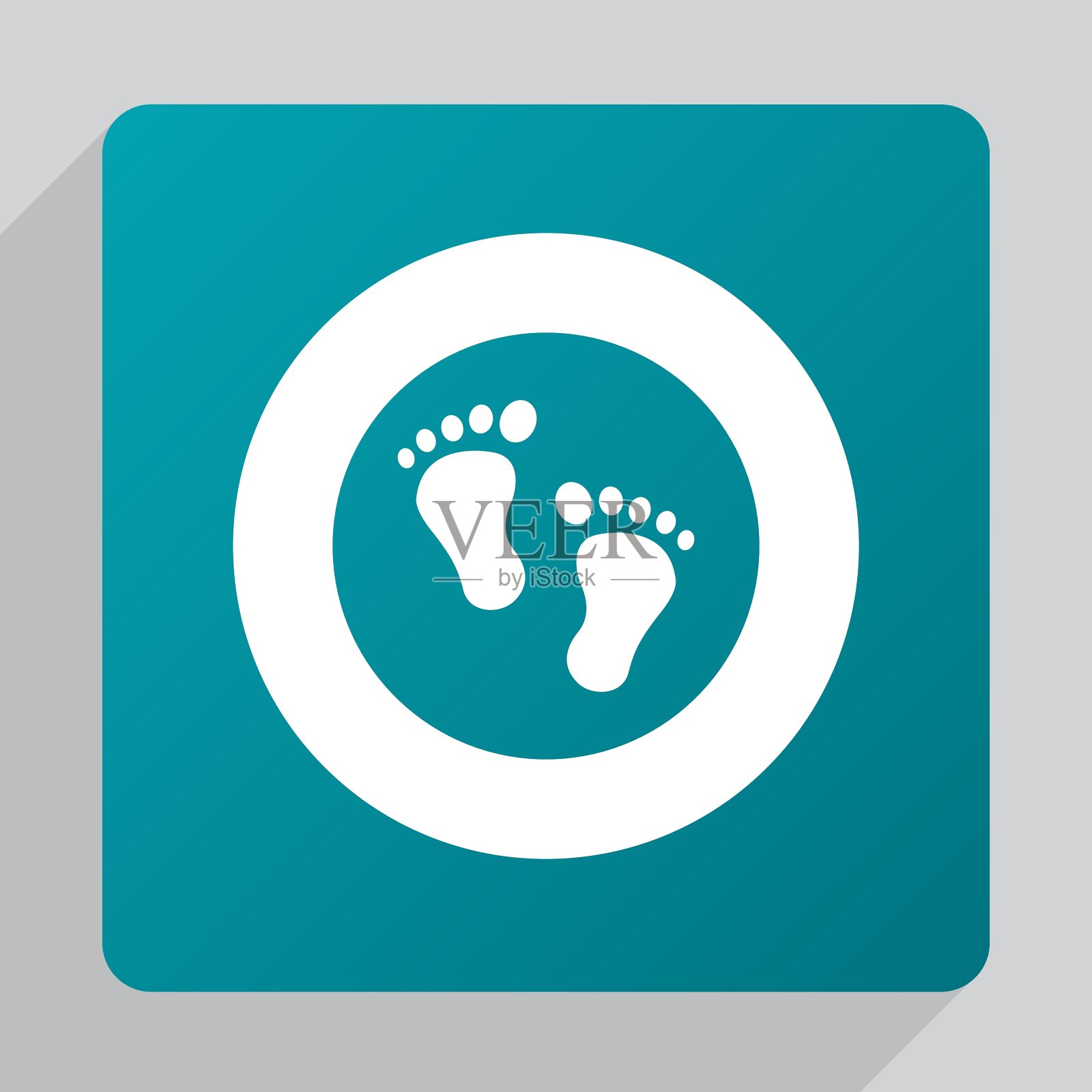 平面足迹图标图标素材