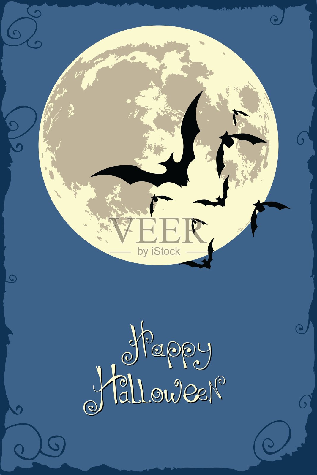 月光下的蝙蝠设计模板素材