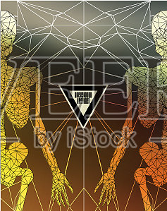 摘要多边形骨架插画图片素材