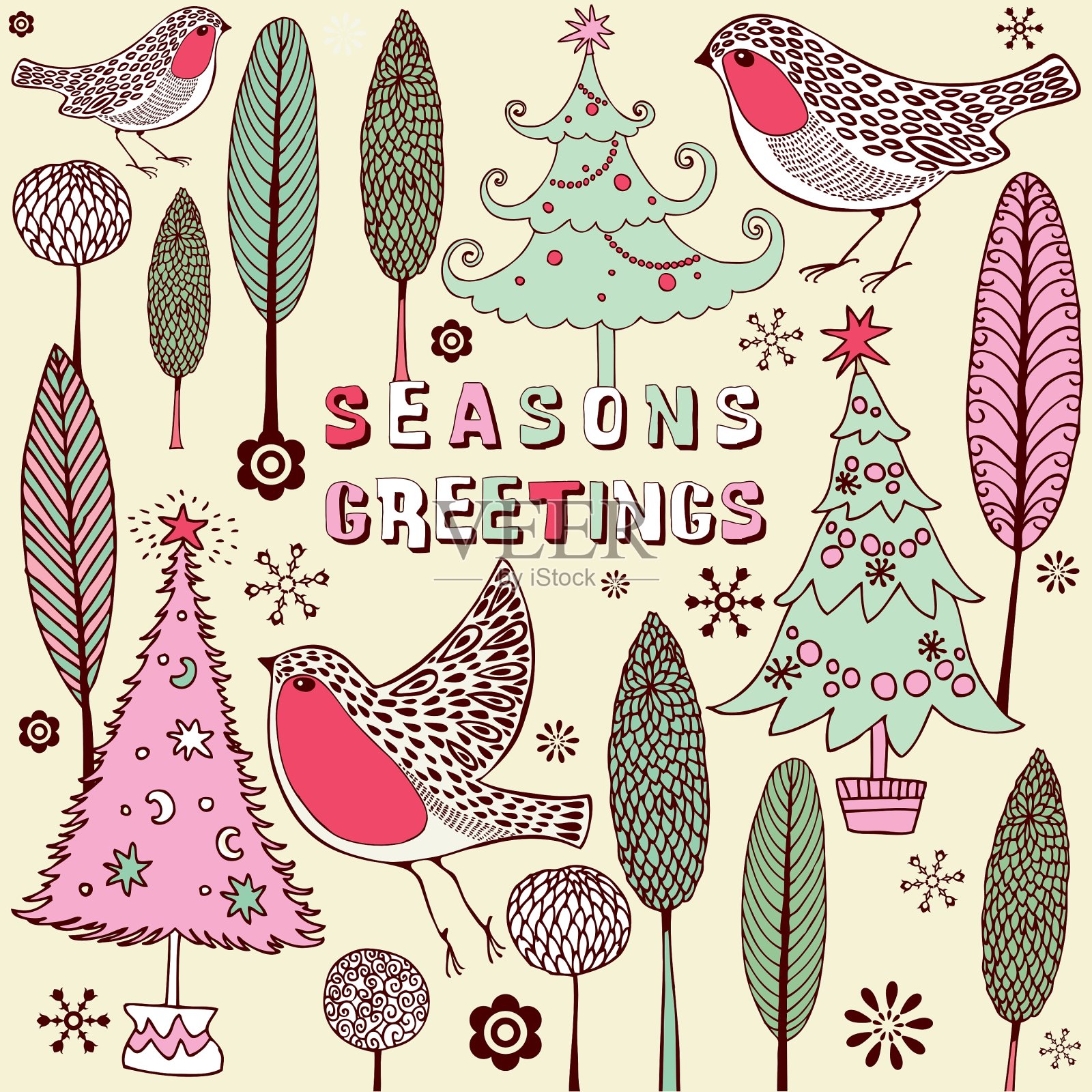 圣诞贺卡设计模板素材