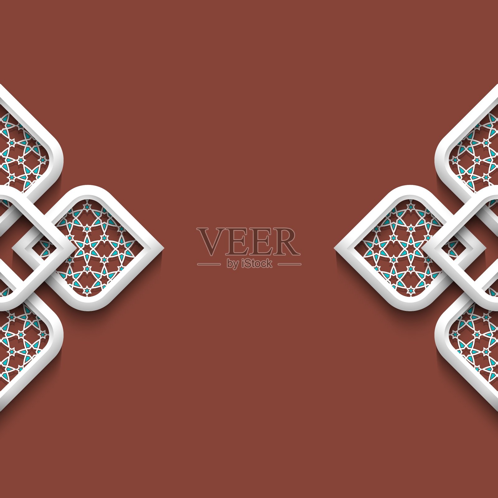 阿拉伯风格的3d装饰插画图片素材