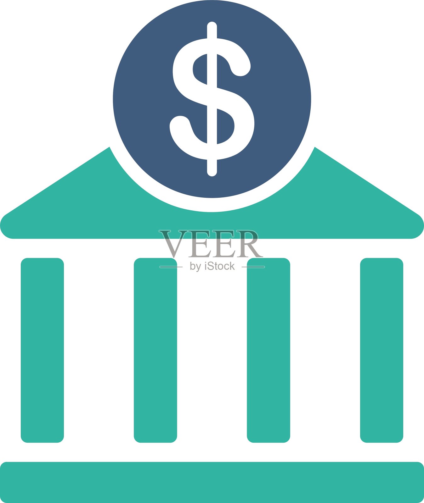 银行图标从商业设置插画图片素材