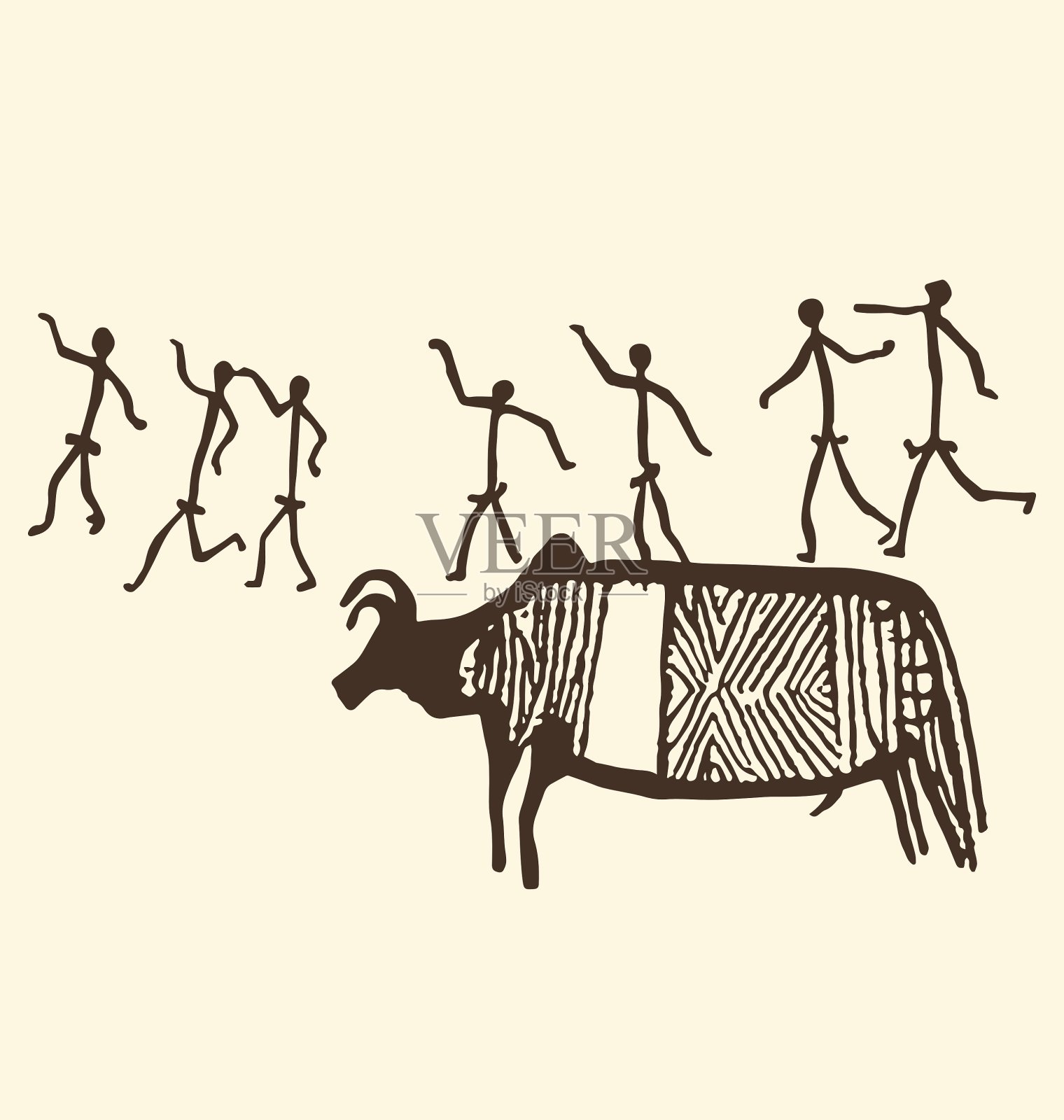 史前艺术插画图片素材