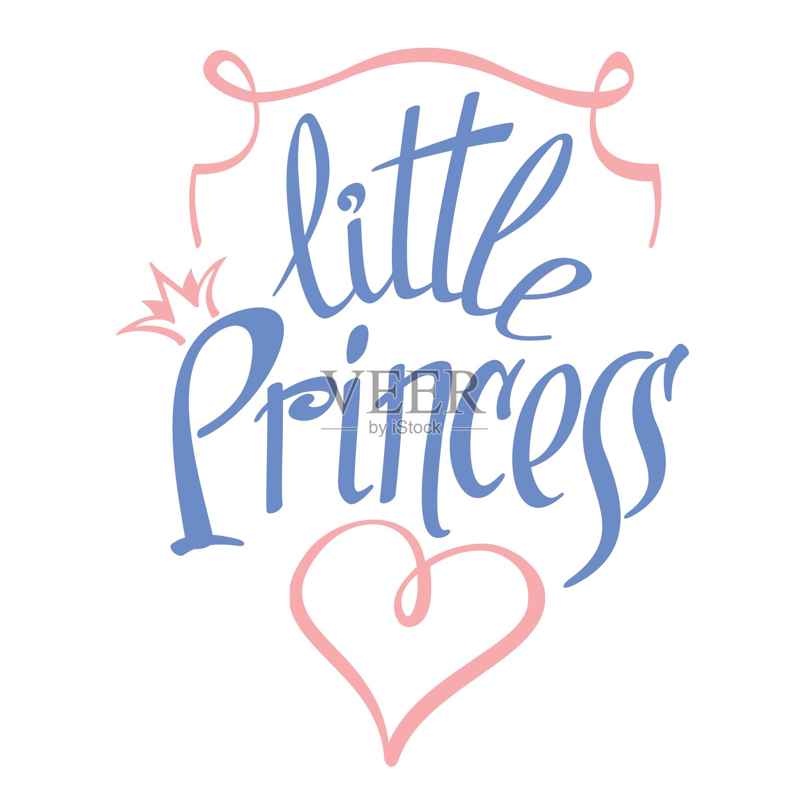 小公主字的女孩t恤设计元素图片