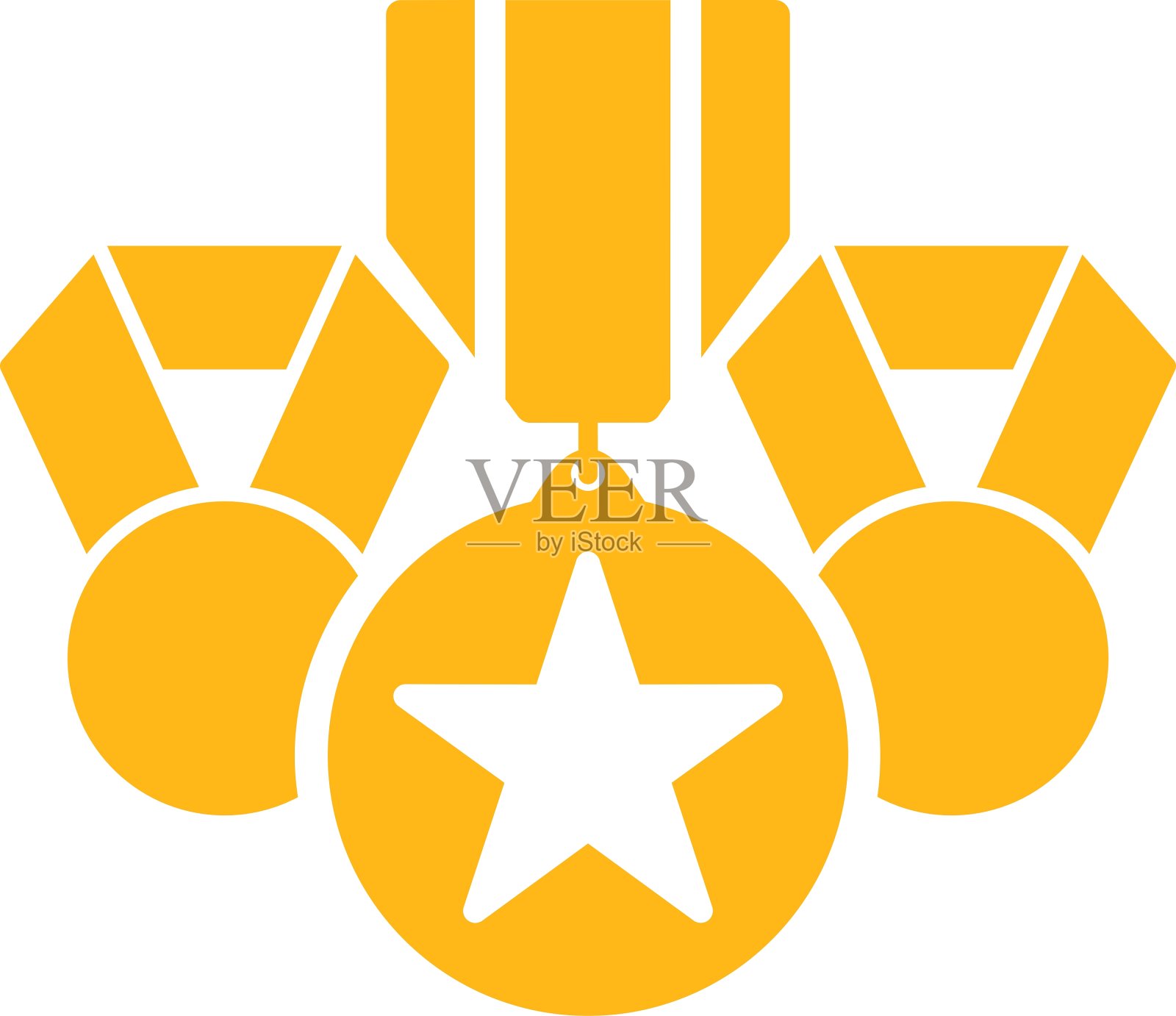 奖项图标从竞争成功Bicolor插画图片素材