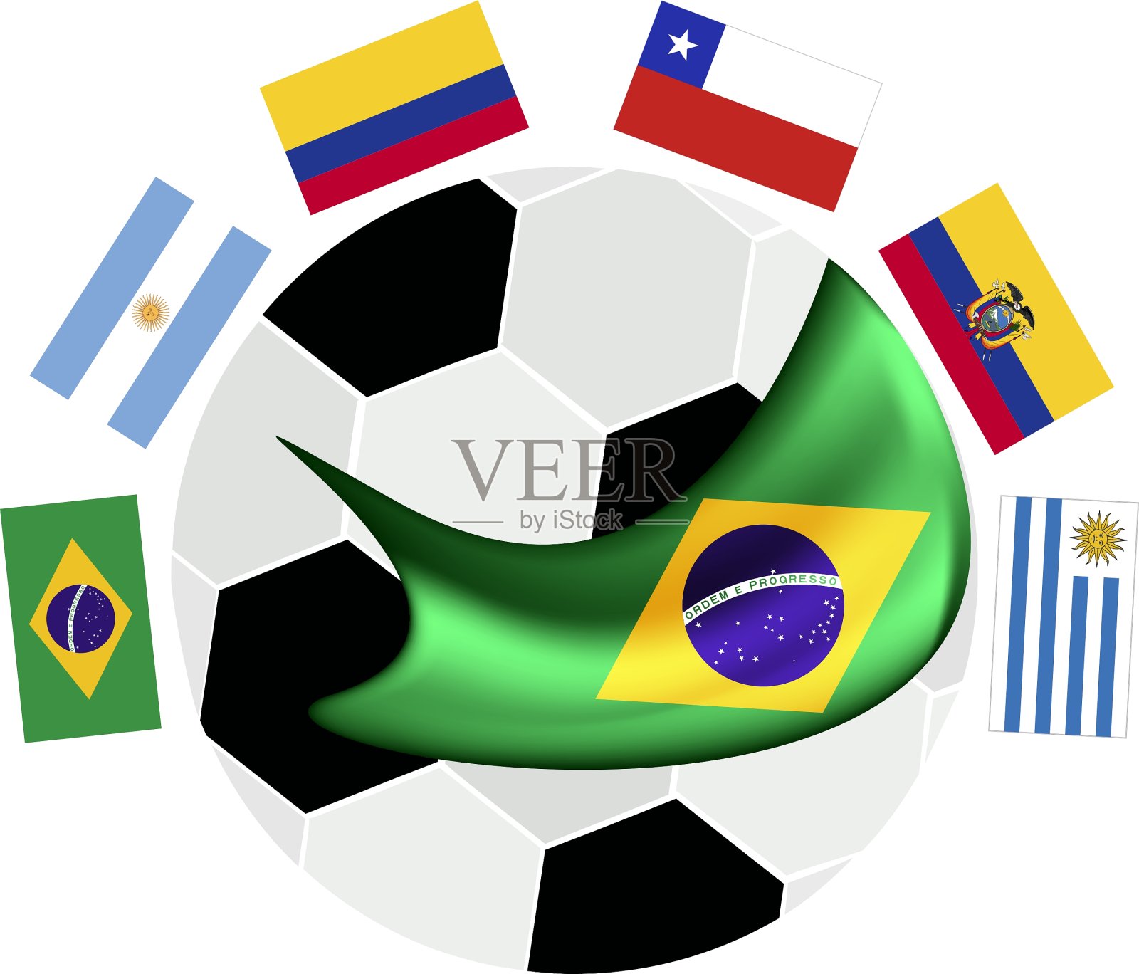 2014年巴西世界杯南美预选赛插画图片素材