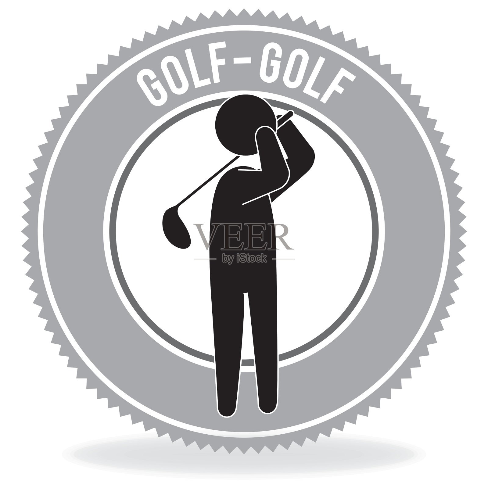 高尔夫俱乐部插画图片素材