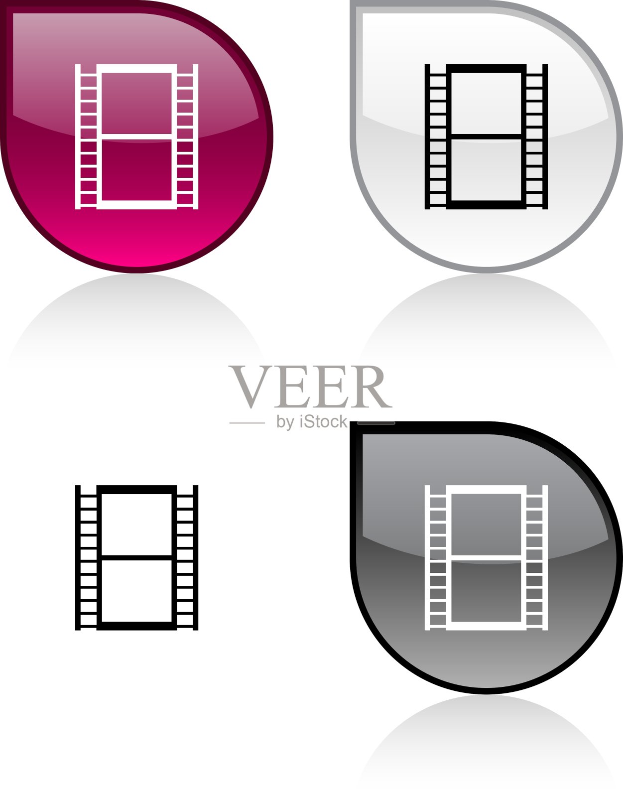 电影按钮图标素材
