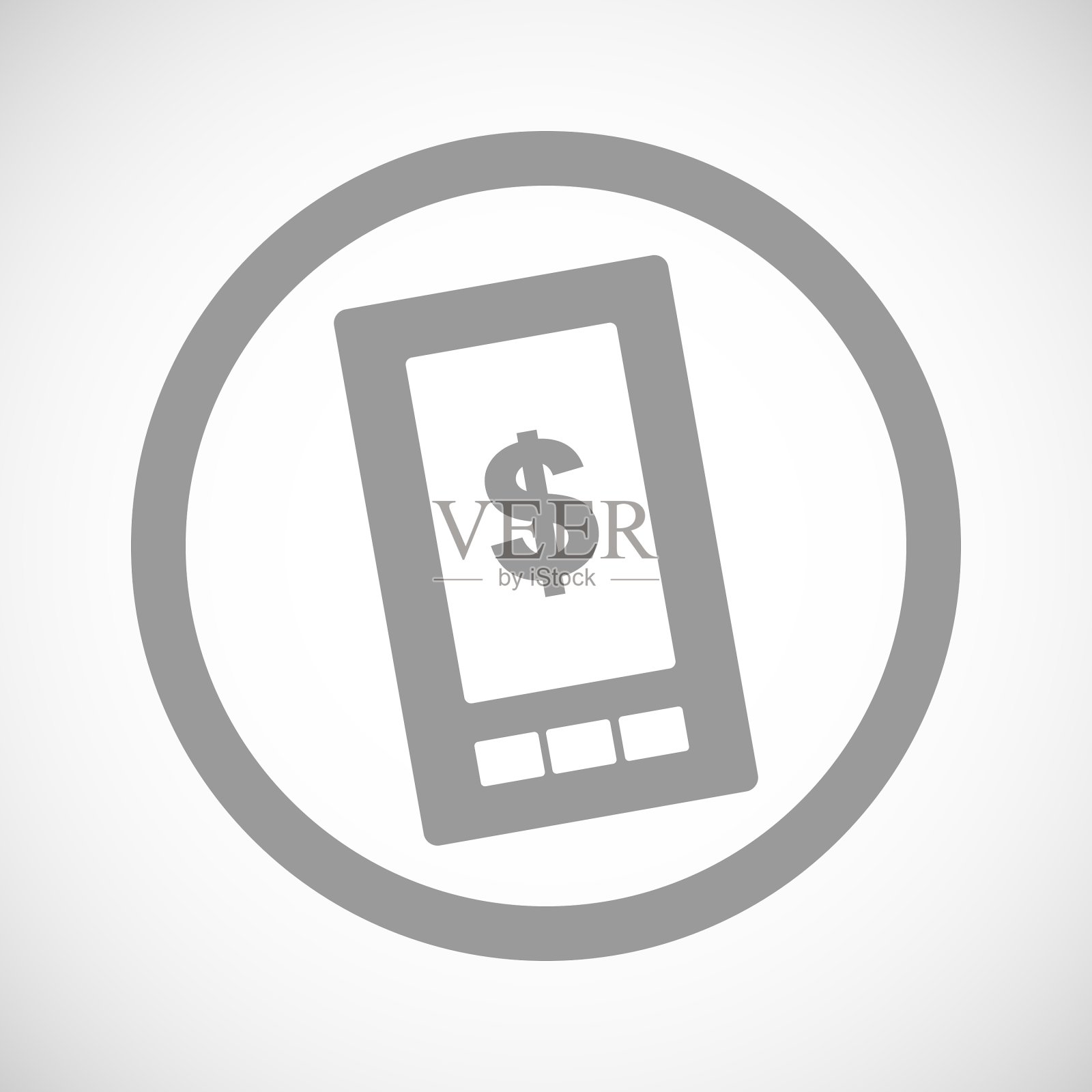 灰色美元屏幕标志图标图标素材