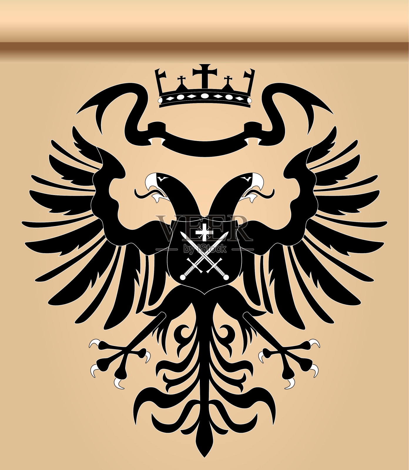 doubleheaded纹章的鹰插画图片素材