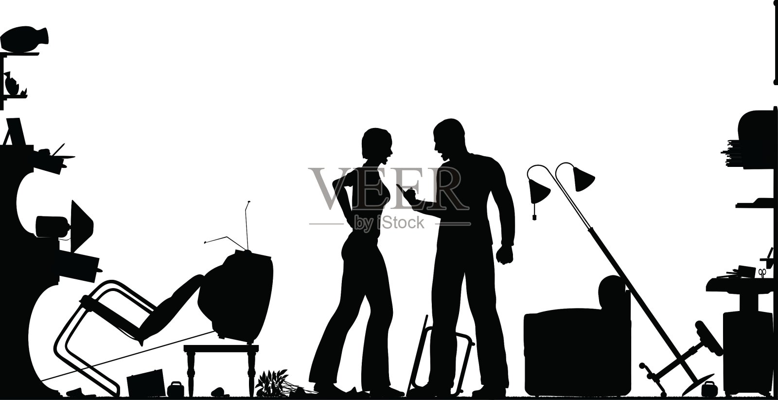 国内斗争插画图片素材