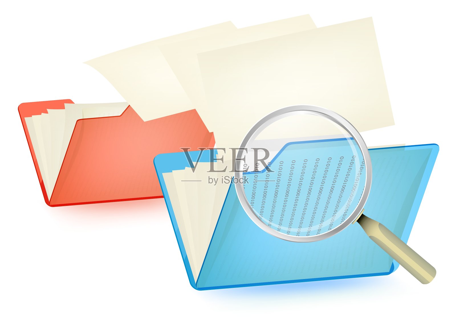 搜索和移动文件插画图片素材