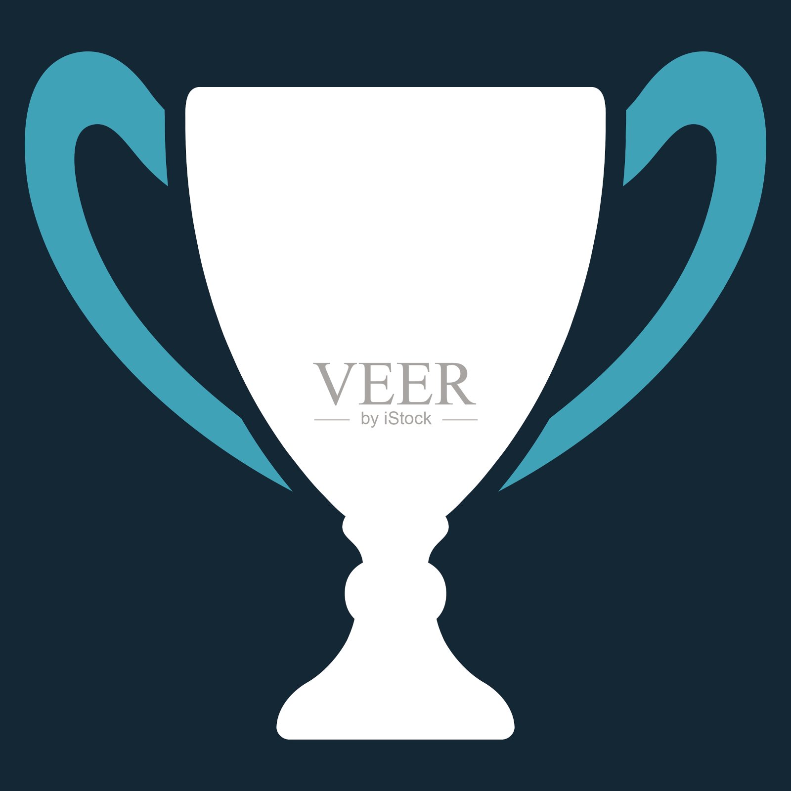 杯图标从竞争成功双色图标插画图片素材