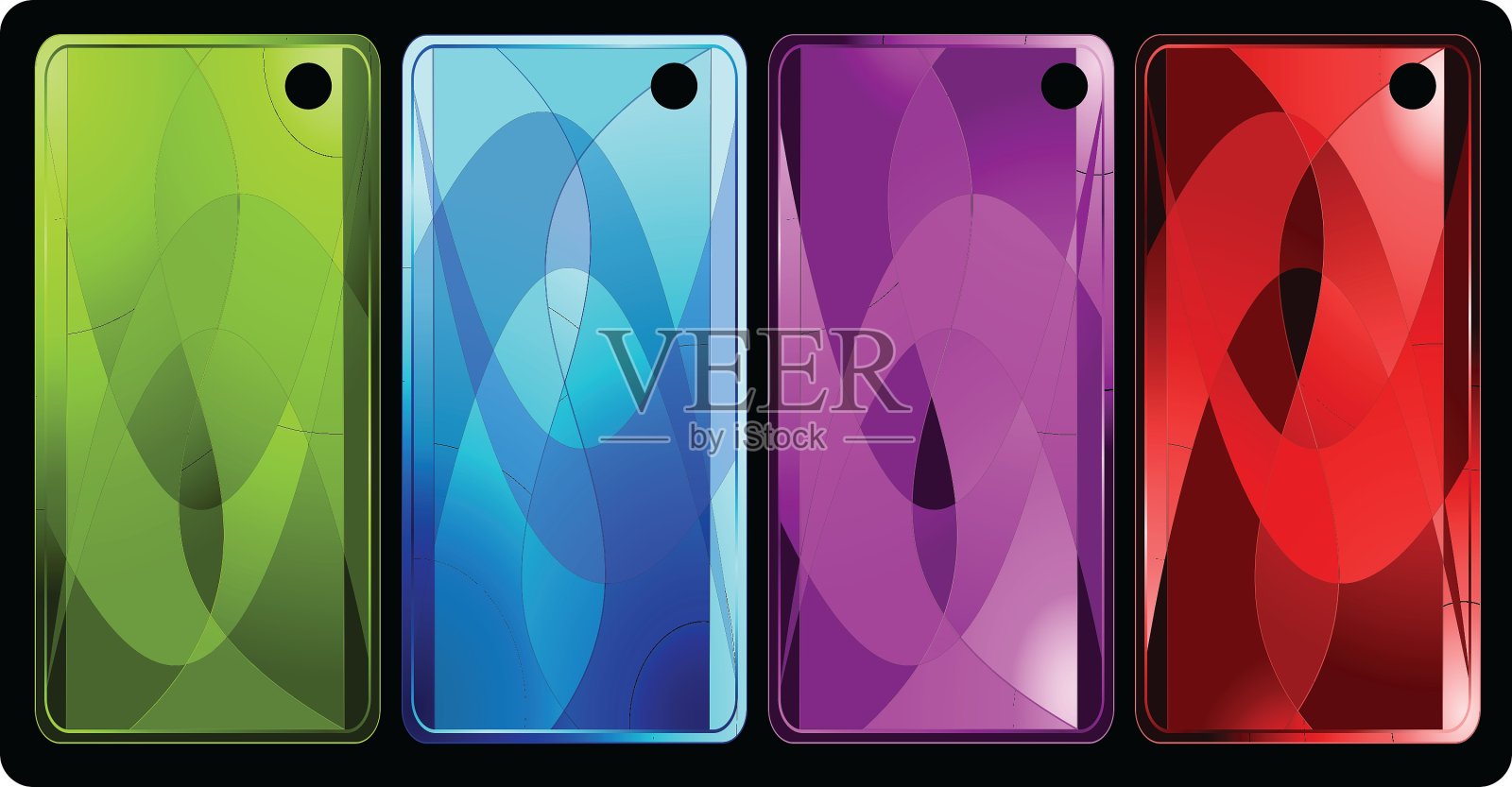 垂直彩色条幅插画图片素材