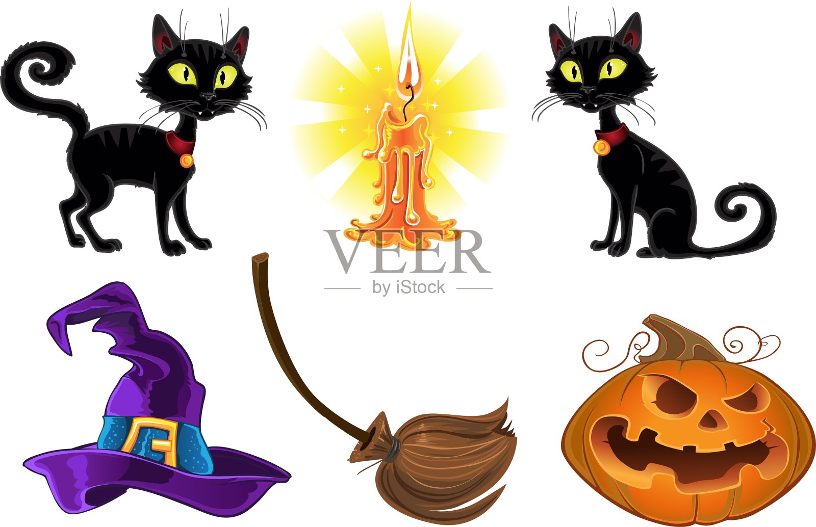 万圣节的图标插画图片素材