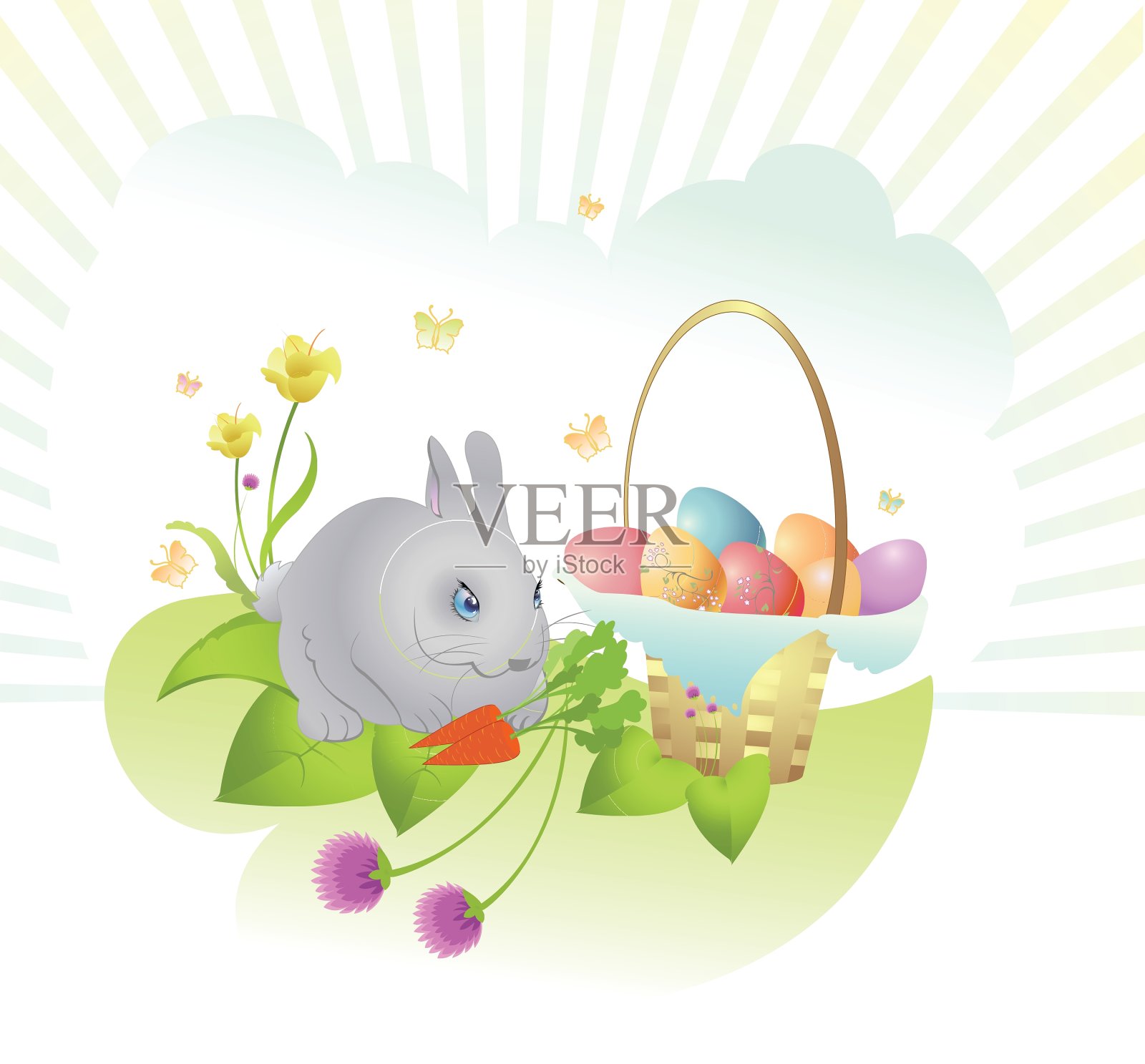 复活节的背景插画图片素材