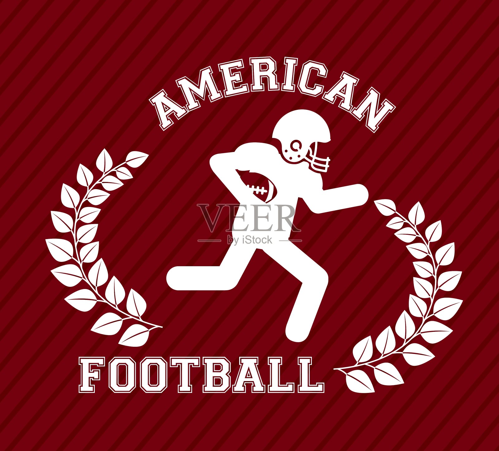 美式足球插画图片素材