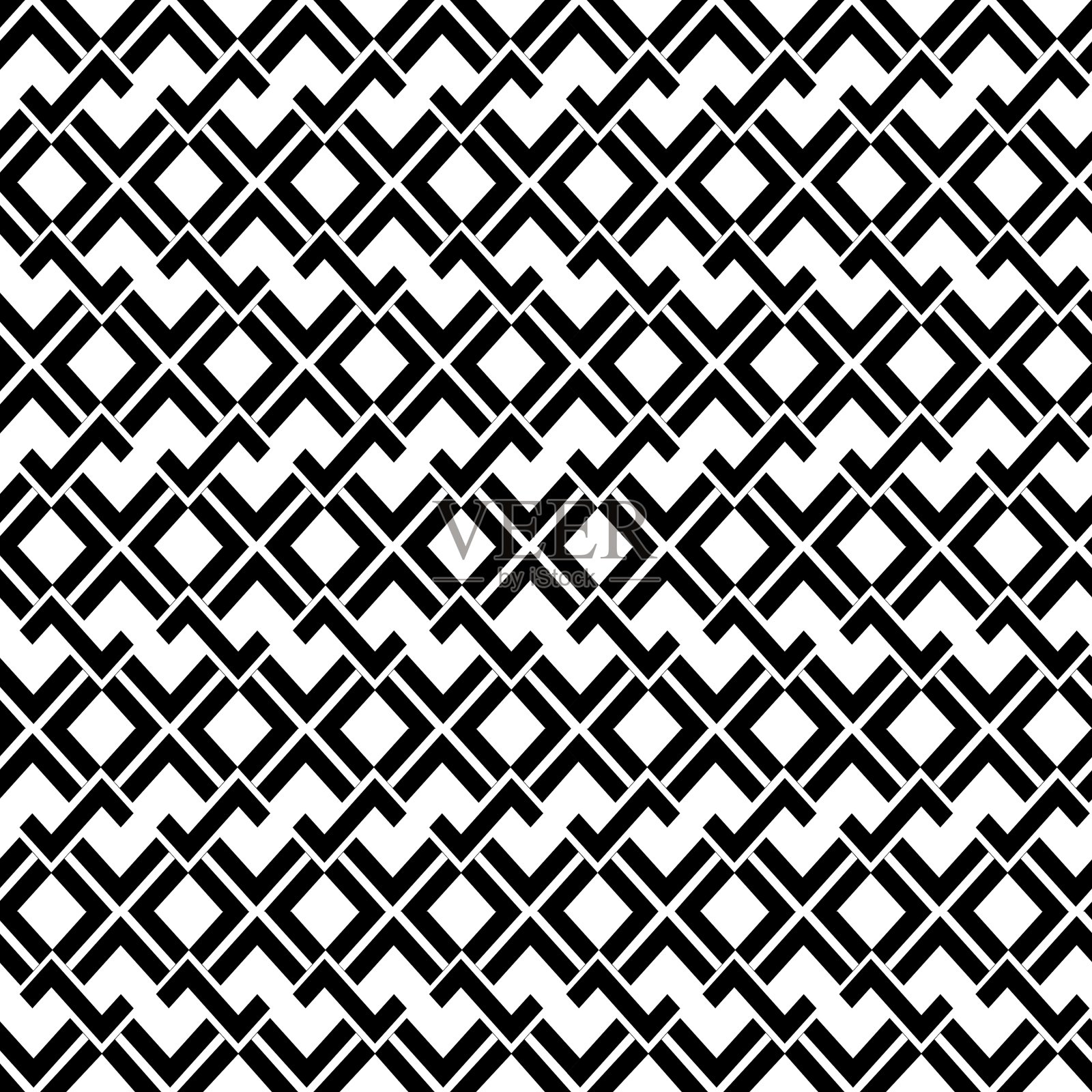 抽象几何无缝图案的黑色和插画图片素材