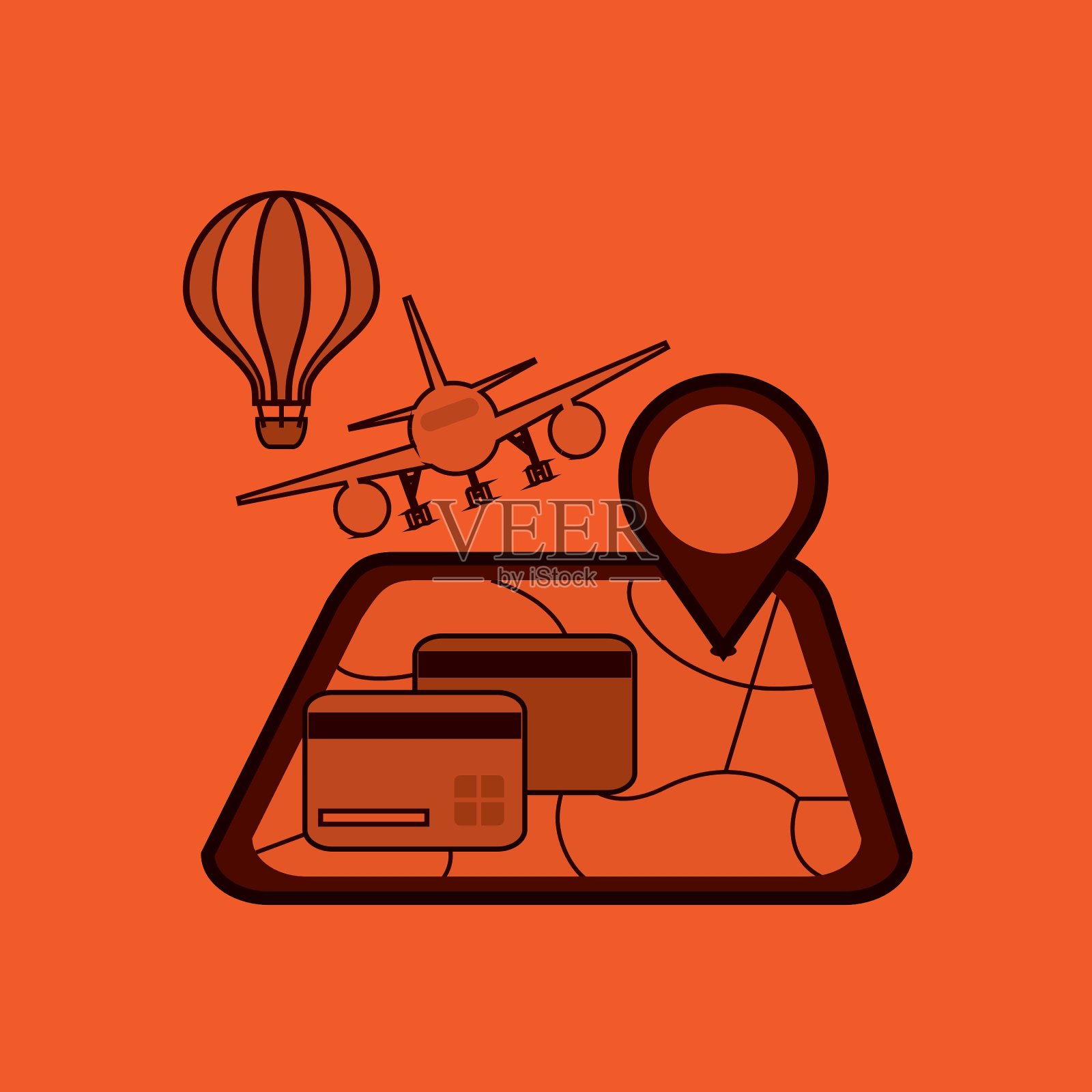 旅游图标孤立的形象图标素材