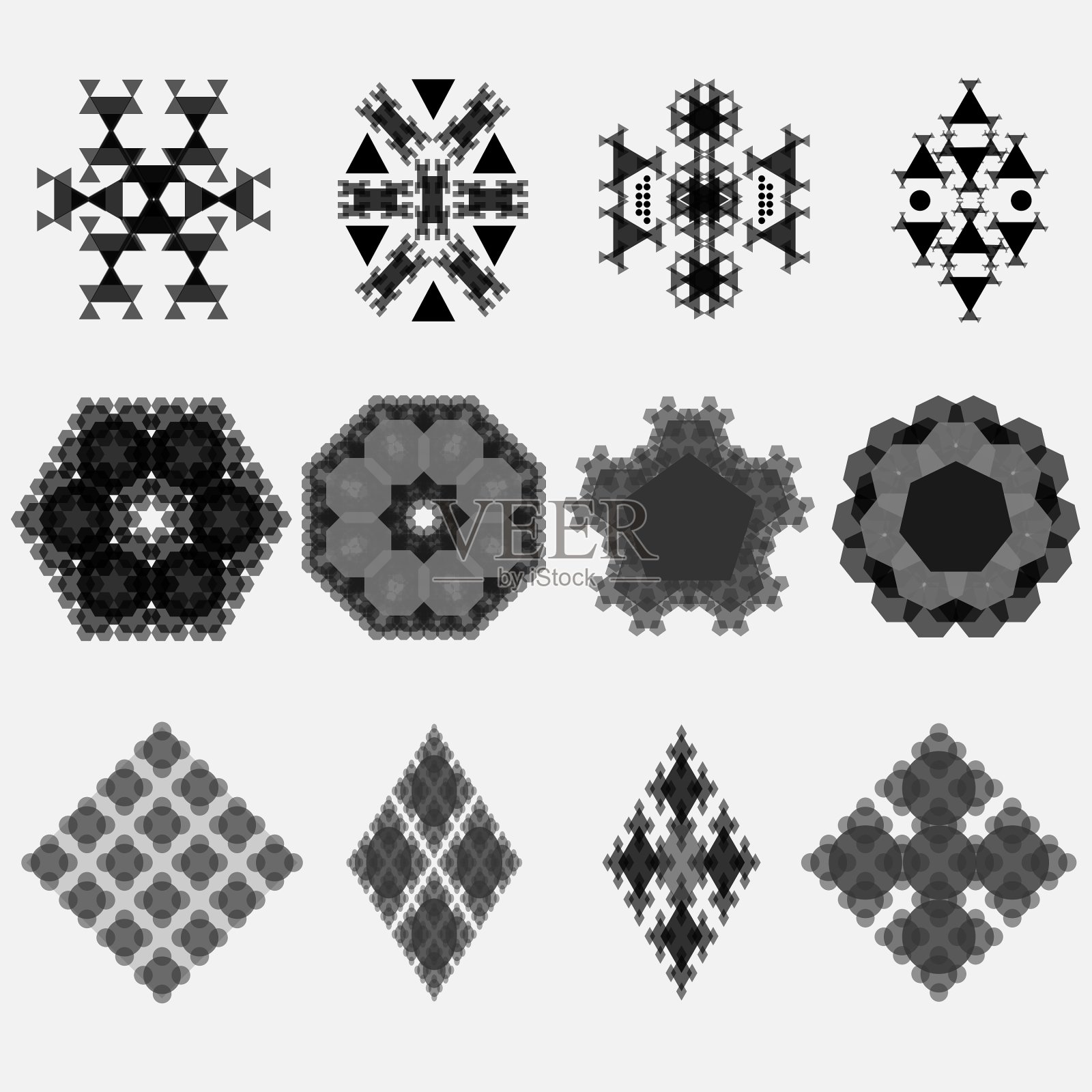 抽象的数据插画图片素材