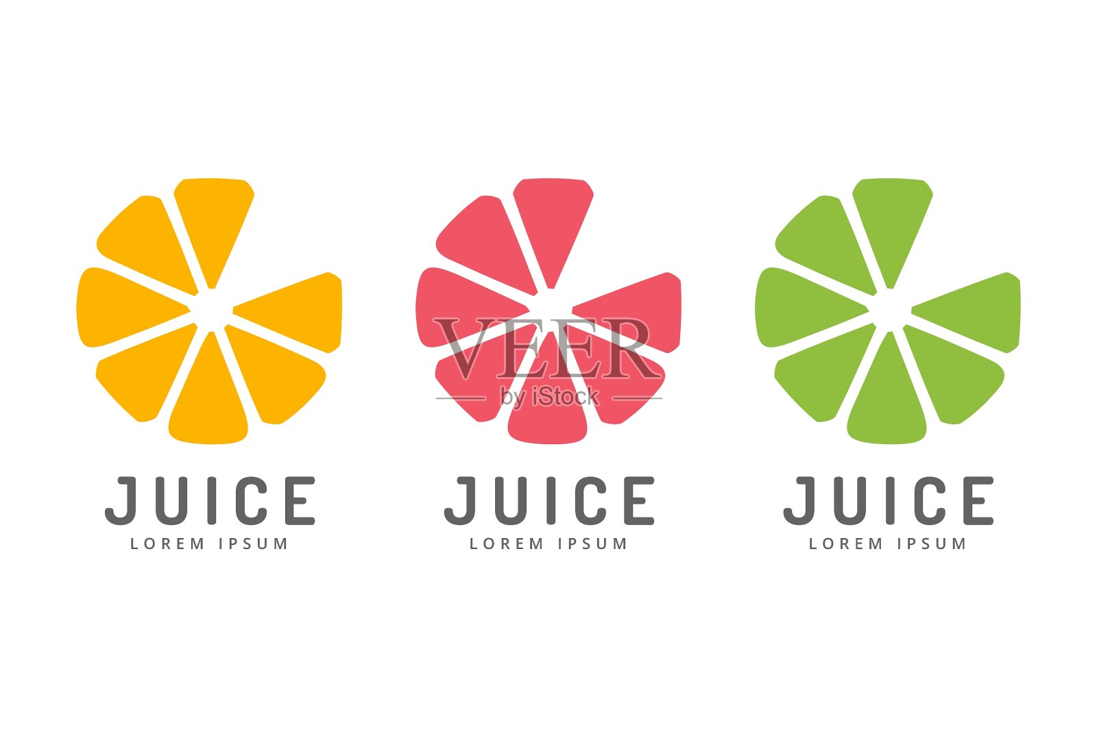 酸橙或柠檬水果饮料的标志图标模板插画图片素材