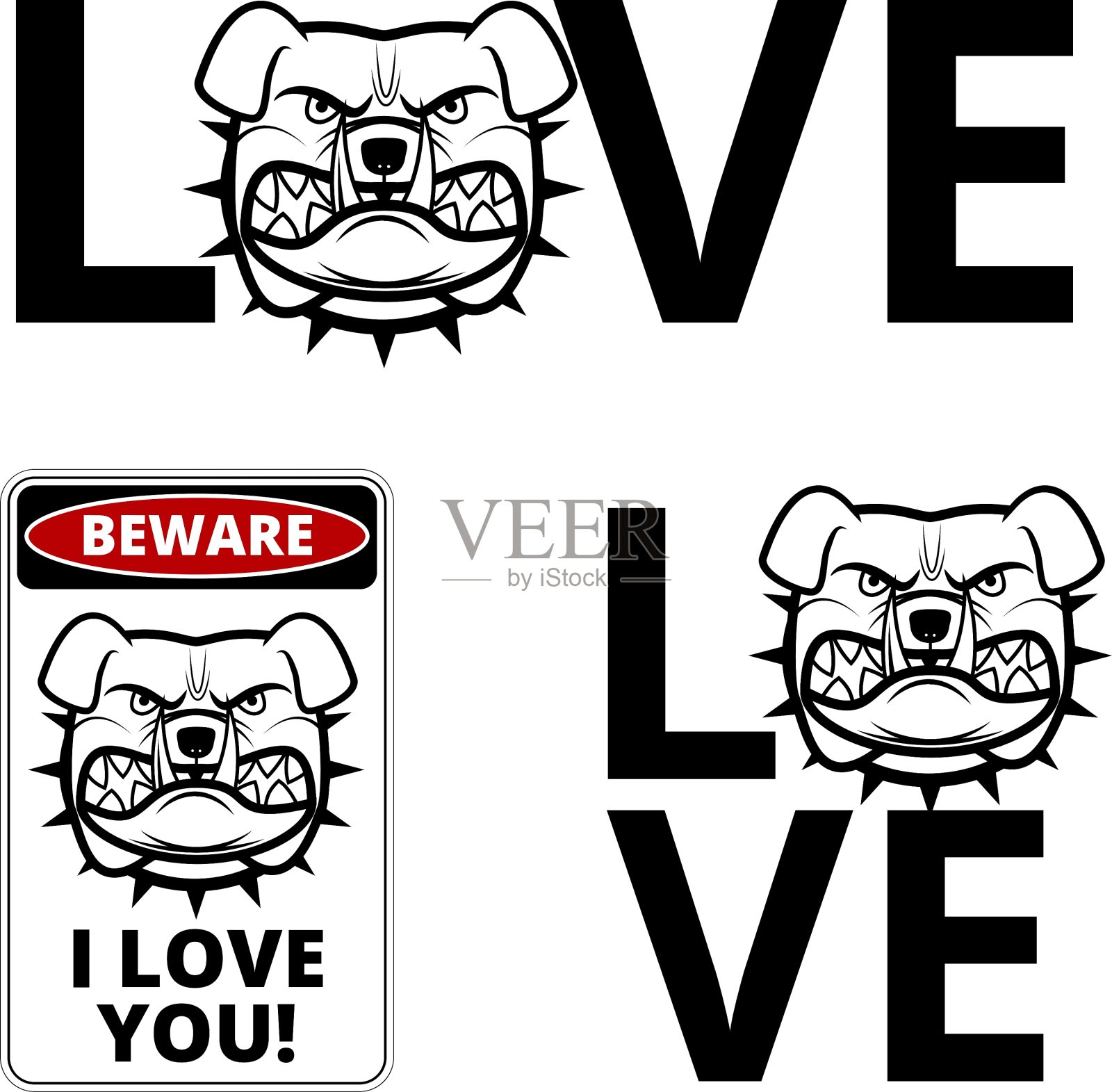 危险插画图片素材