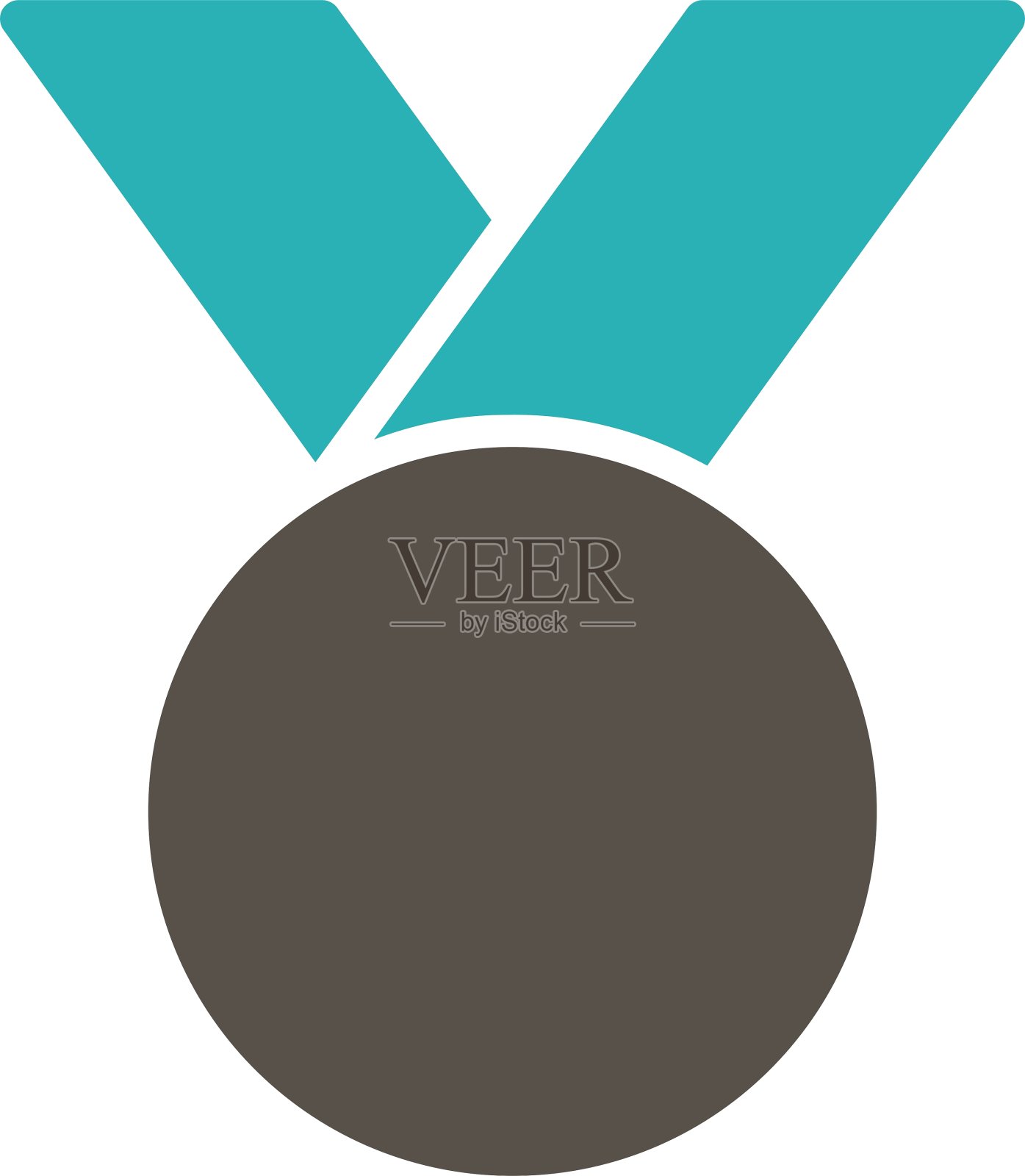 来自竞赛成功双色的军队奖章图标插画图片素材